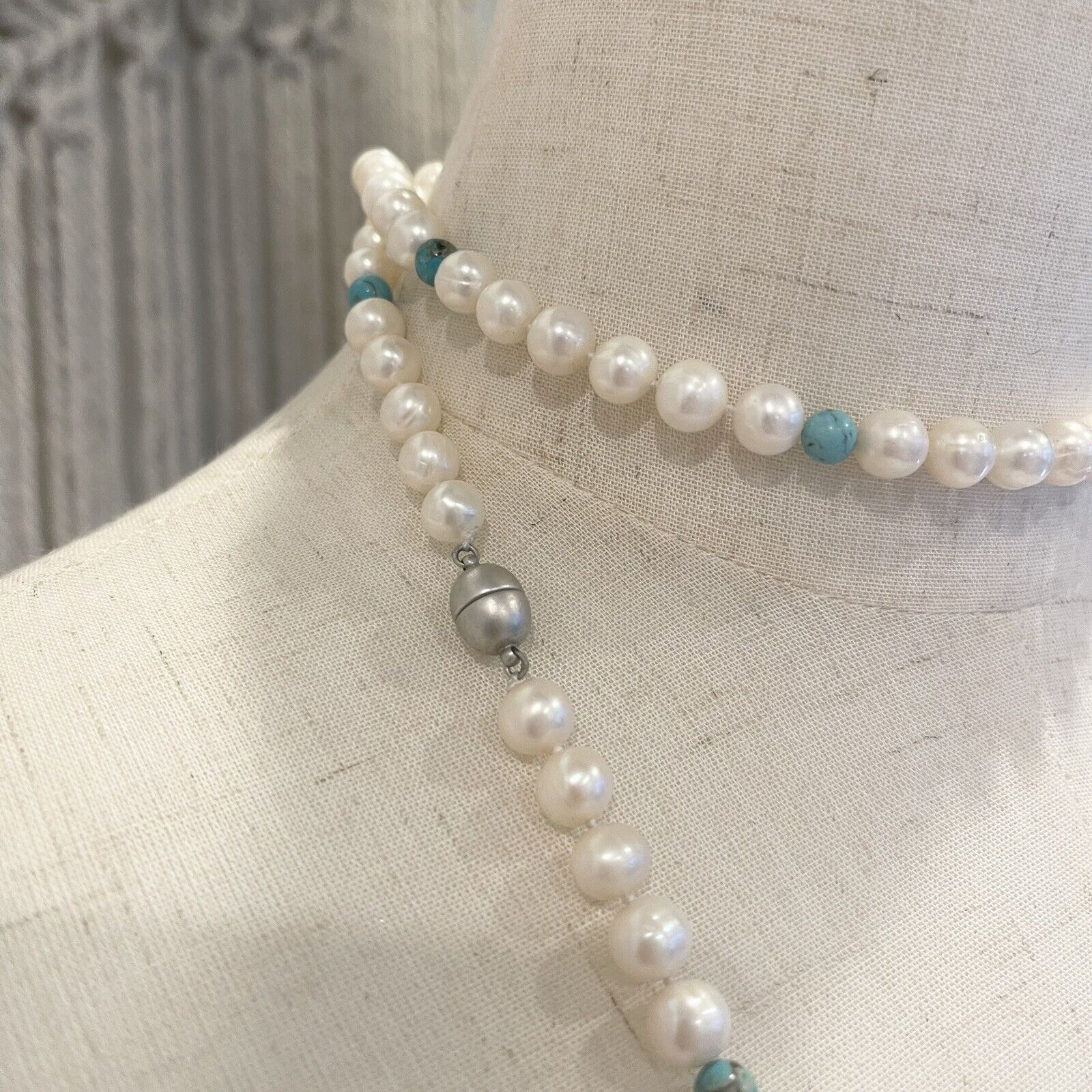 Custom Authentic Freshwater Pearls Opera Length Pearl Necklace & Earrings Set