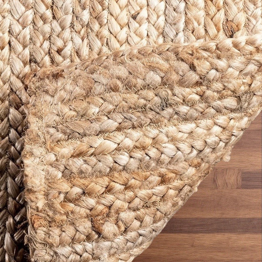 NEW West Elm XL Tan Boho Jute Woven Fiber Indoor Natural Area Rug Carpet 5' x 8'