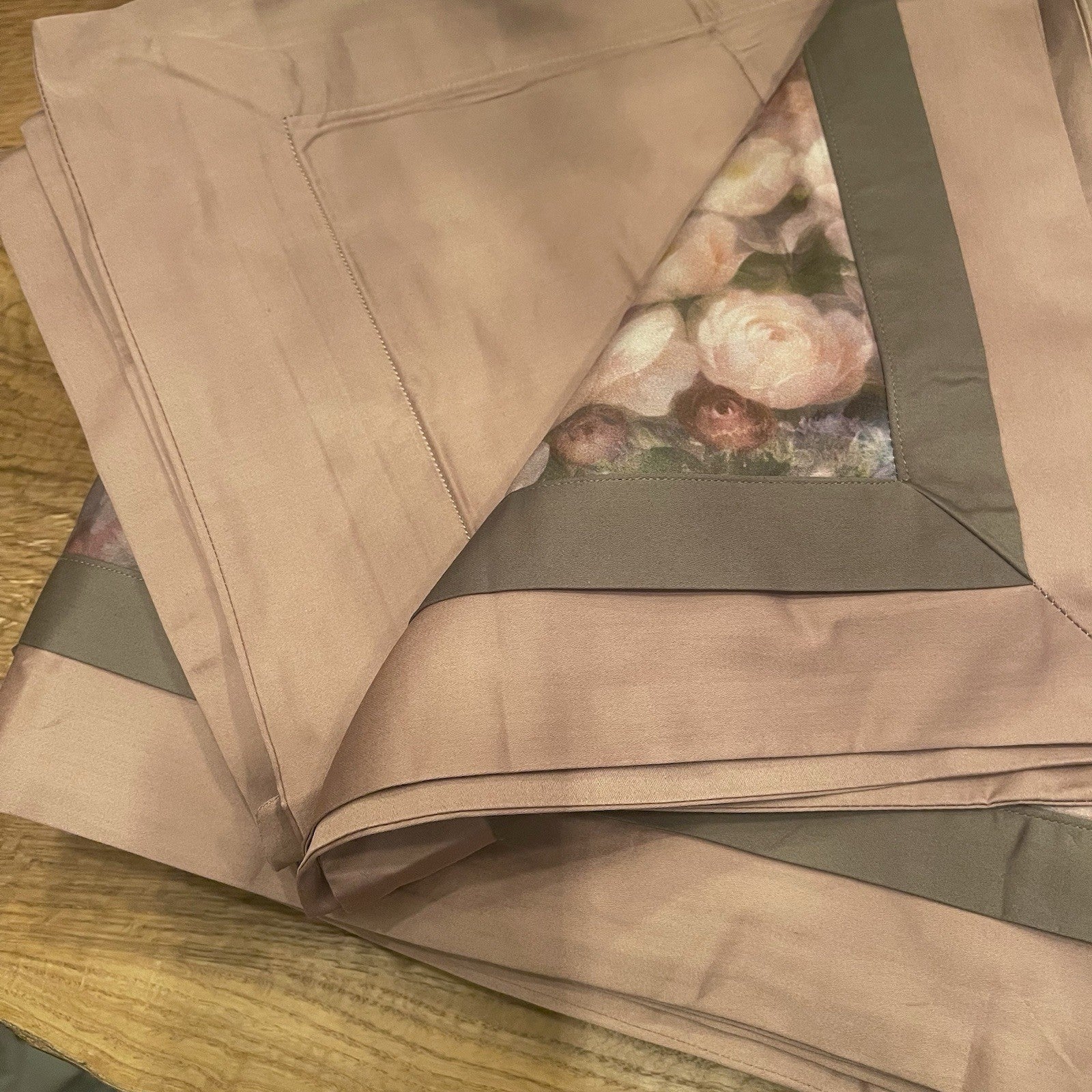 NEW Anthro Blush Pink Silk Floral Boho Cotton King Size Bedding Duvet & Sham Set