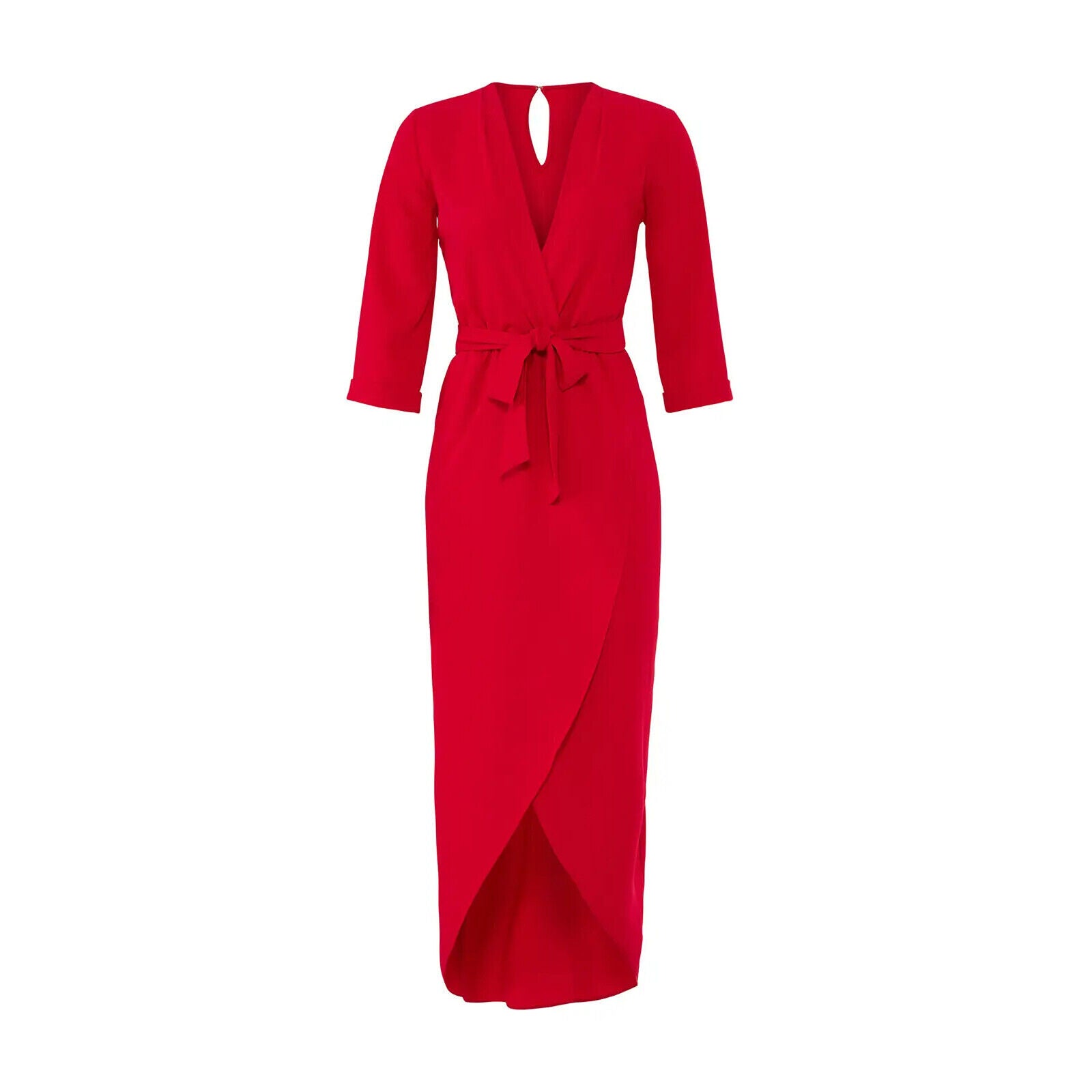 Amanda Uprichard Red Wrap Dress Gown | Size Small / 2 - 4 (Retail $340)