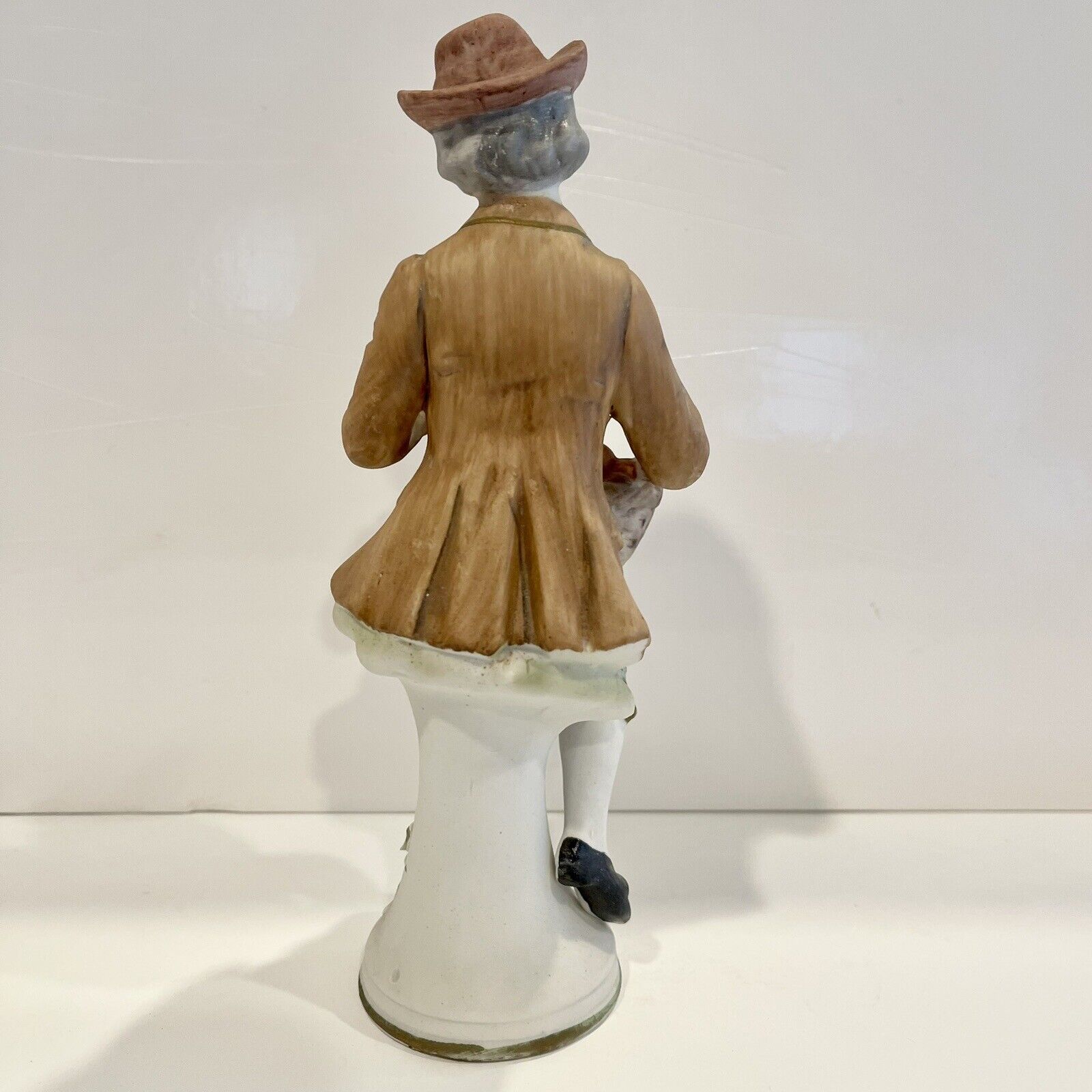 Vintage Man with Basket Figurine - Porcelain Statue / Andrea by Sadek