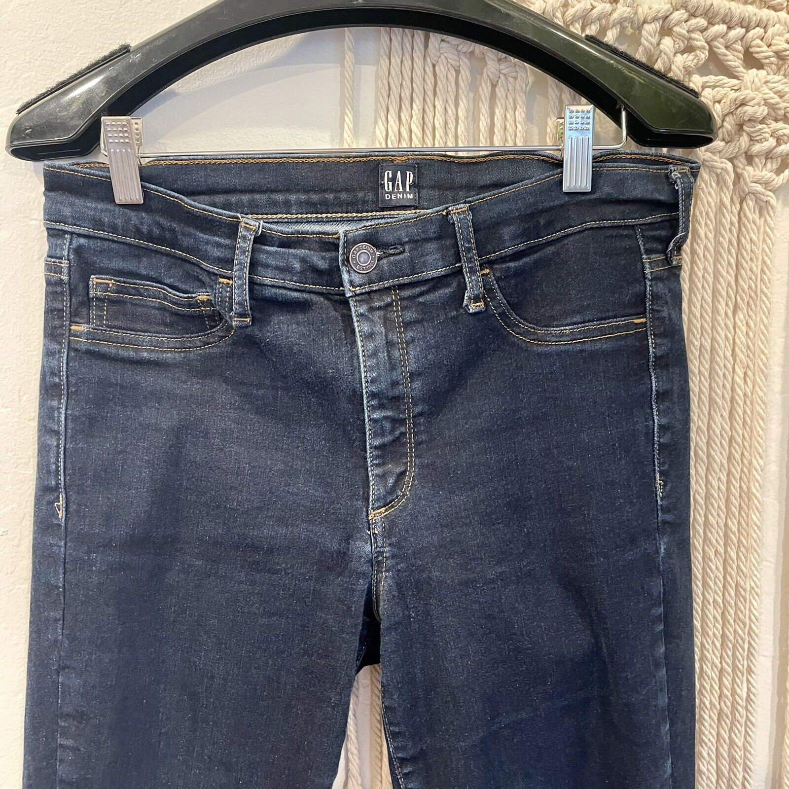 New Gap Mid Rise Favorite Crop Jeggings Stretch Denim Blue Jeans - Size 30 Reg.