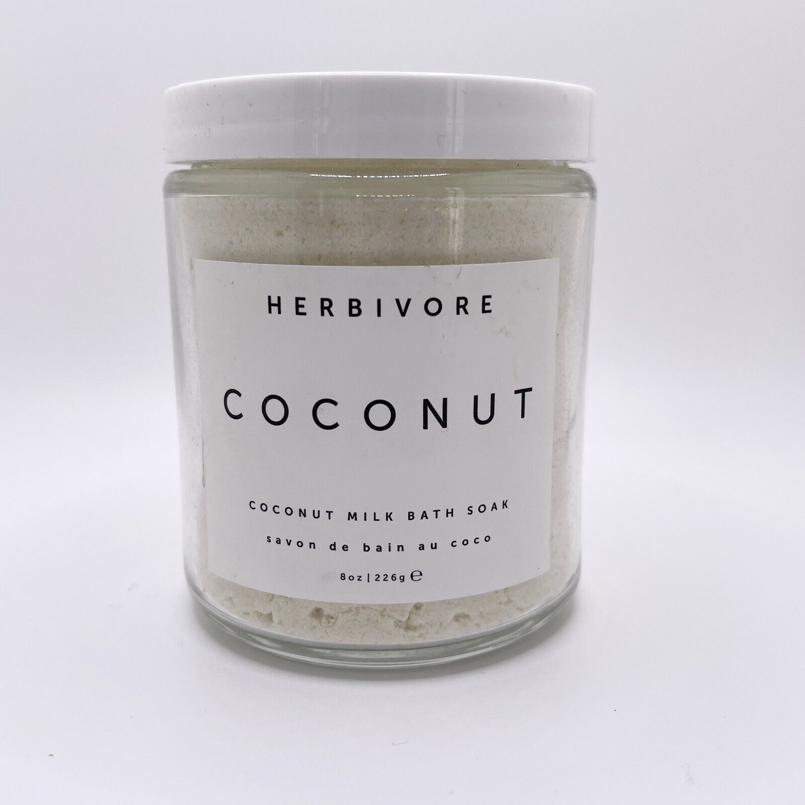 New Herbivore Coconut Milk Bath Soak Skin Softening Hydrating Organic - 8 oz.