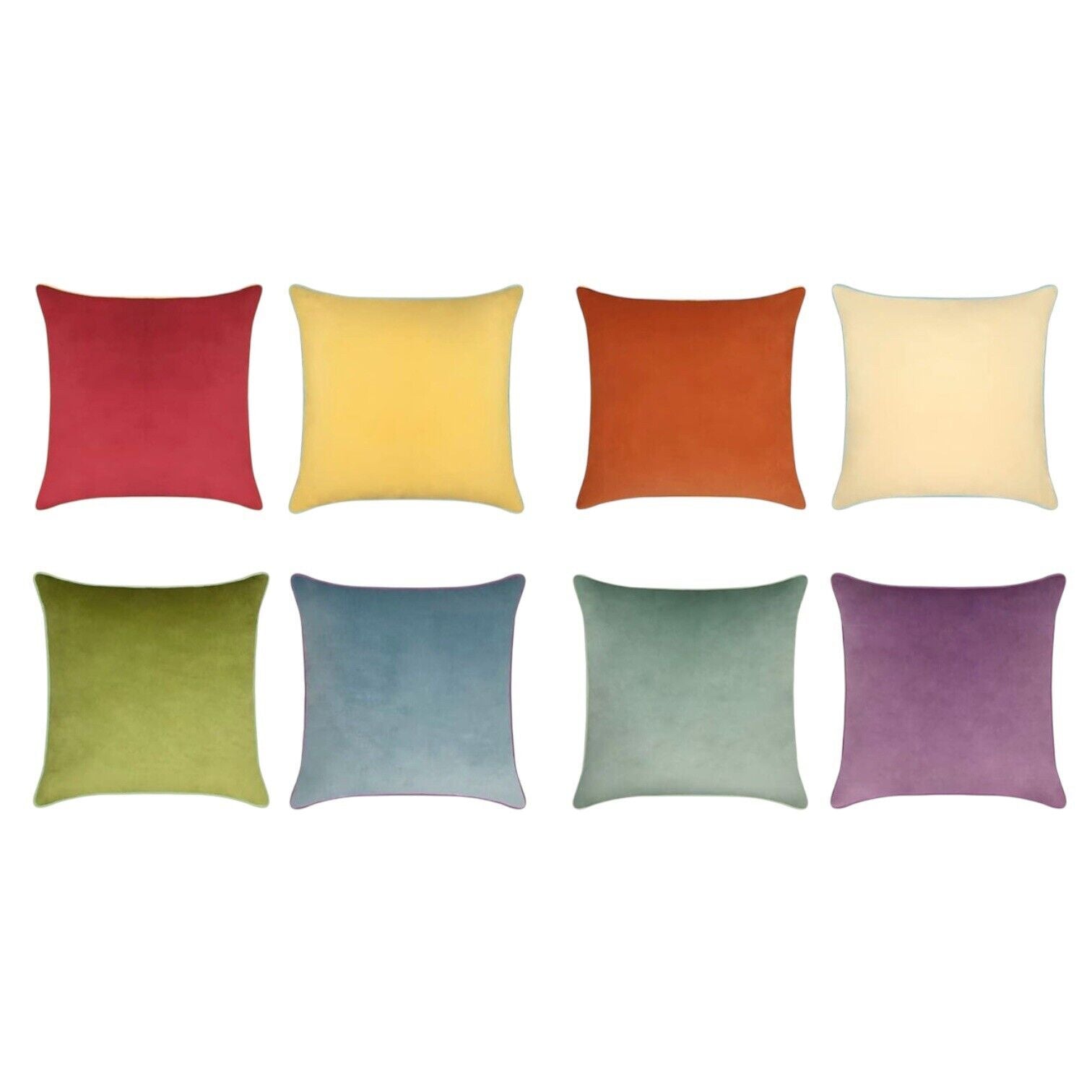 New Anthropologie (Set 4) Boho Velvet Throw Pillow Covers Cases Shams | 20 x 20