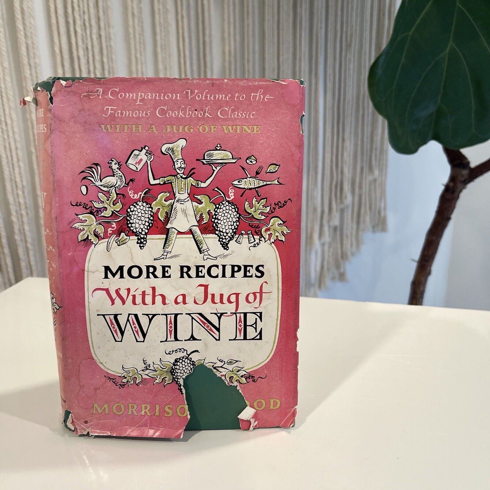 Vintage Cookbook - More Recipes with a Jug of Wine by Morrison Wood | Antique