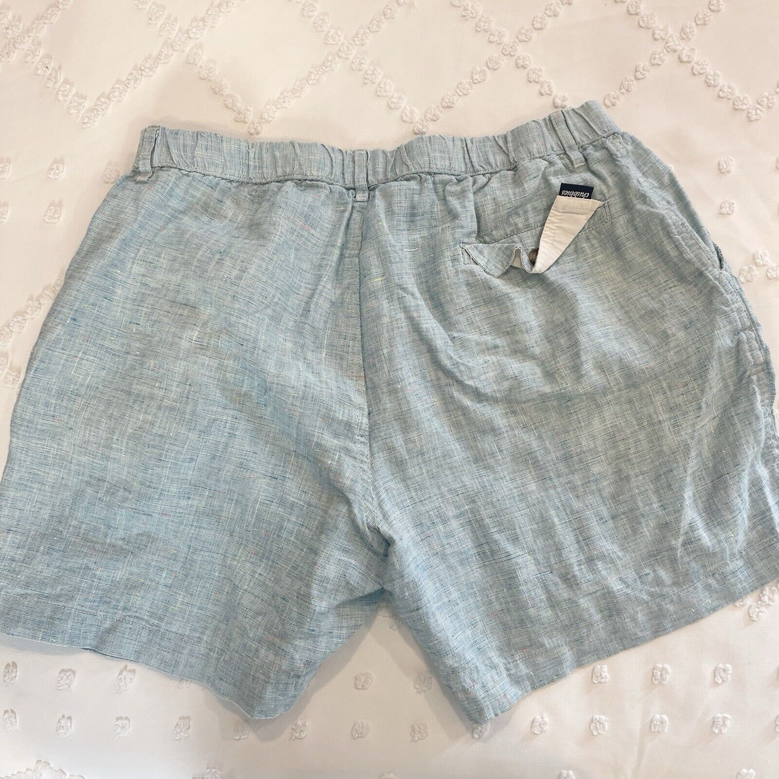 Chubbies Chino 5.5” Shorts Men’s Large Blue Specks Elastic Waistband Regular Fit