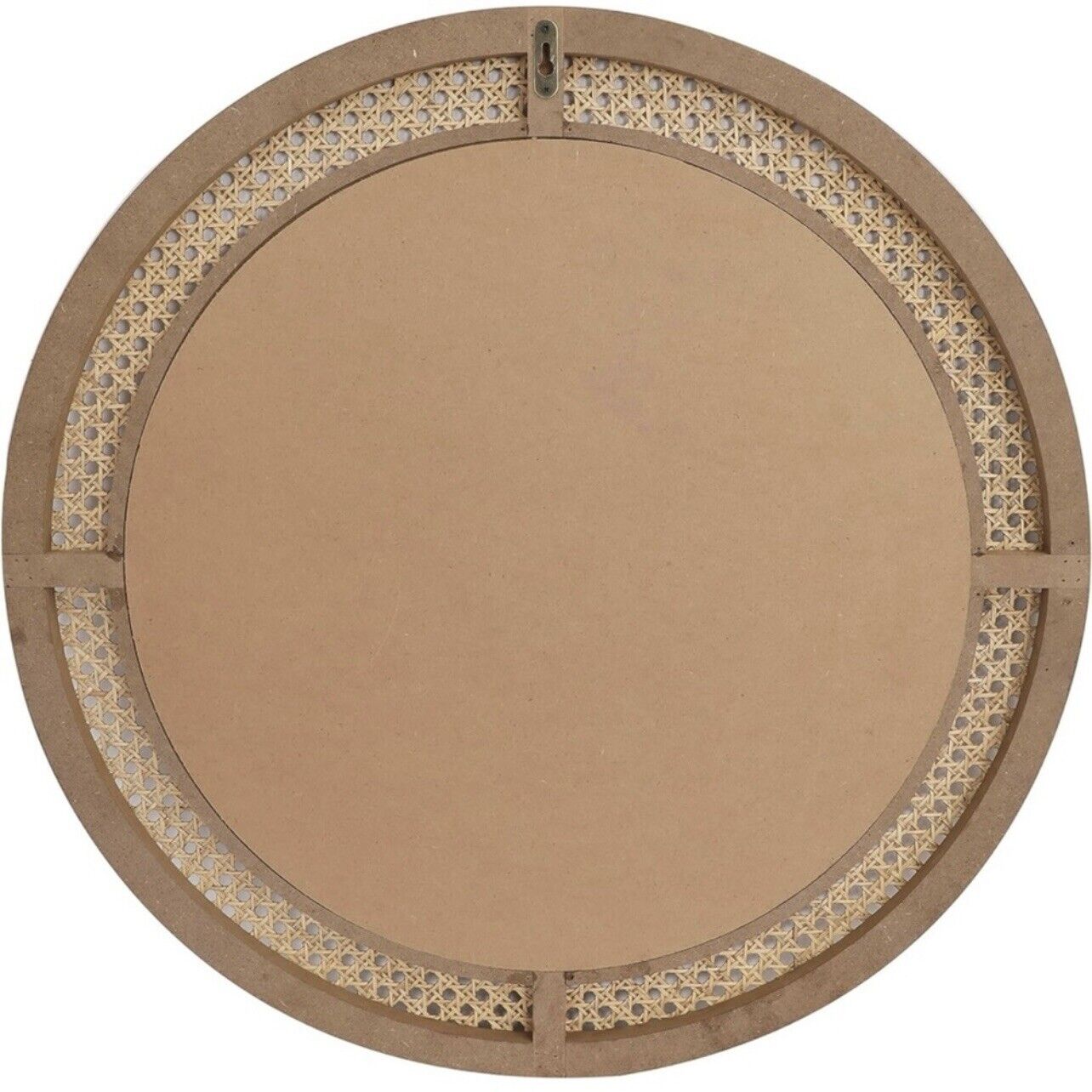 NEW West Elm Large Round Mirror Wicker Rattan Boho Wall Hanging Decor - 24” Diam