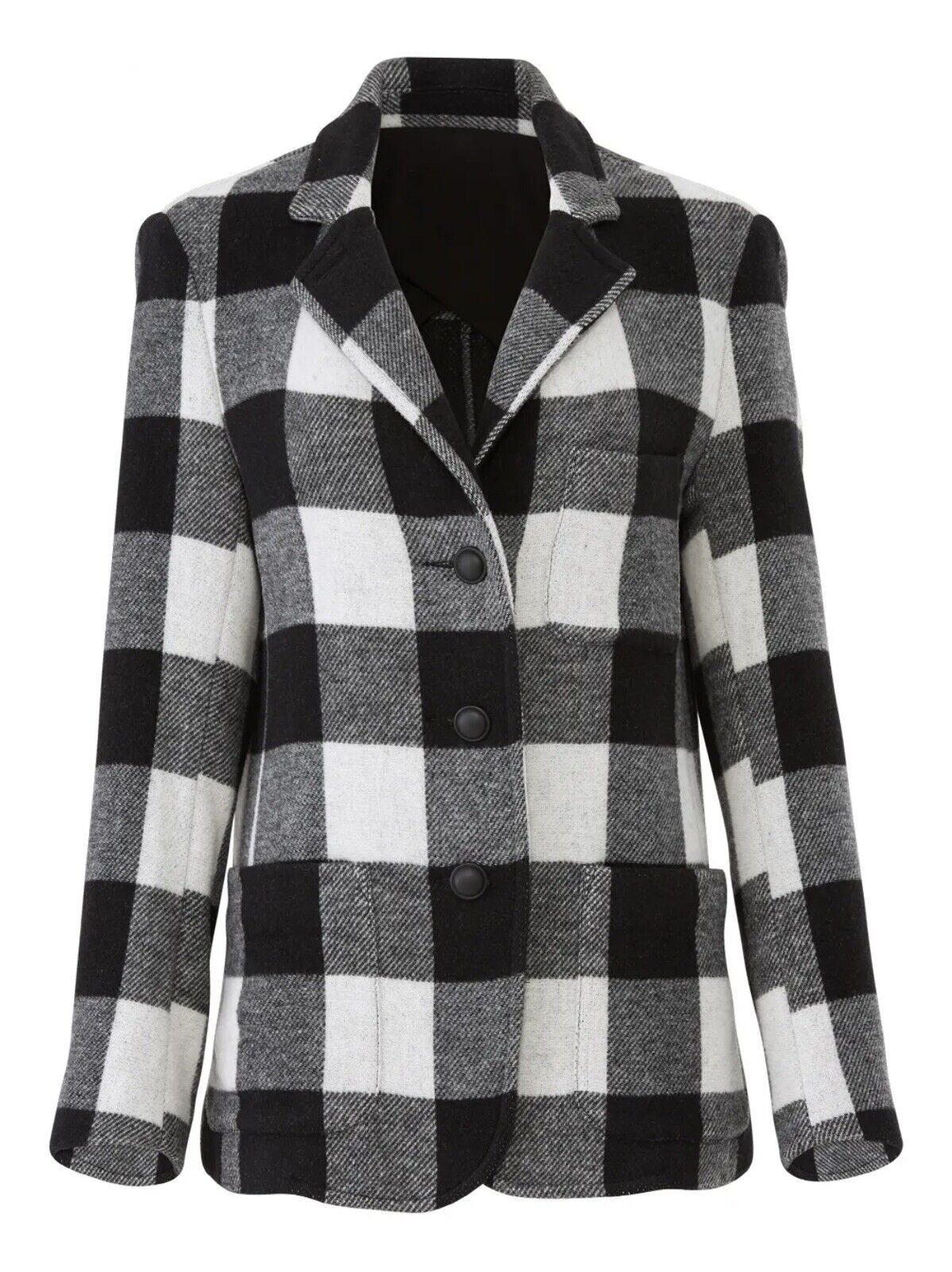 Fifteen Twenty Designer Womens Buffalo Plaid Blazer Suit Jacket Coat - Medium