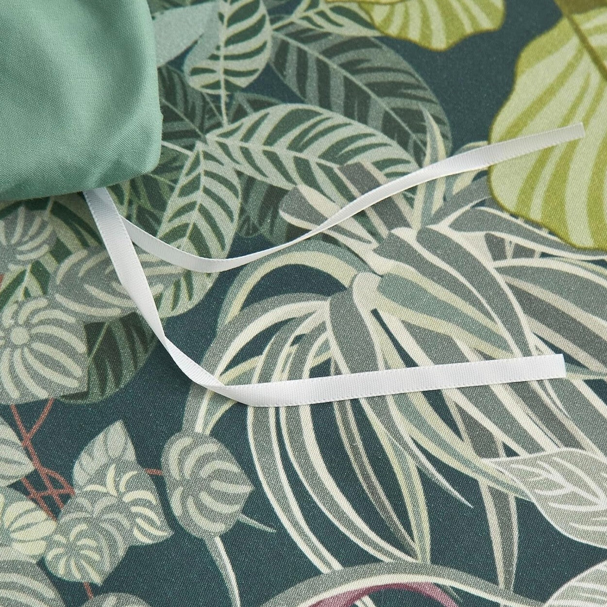 NEW Anthro Green Botanical Print Boho Queen King Size Bedding Duvet & Sham Set