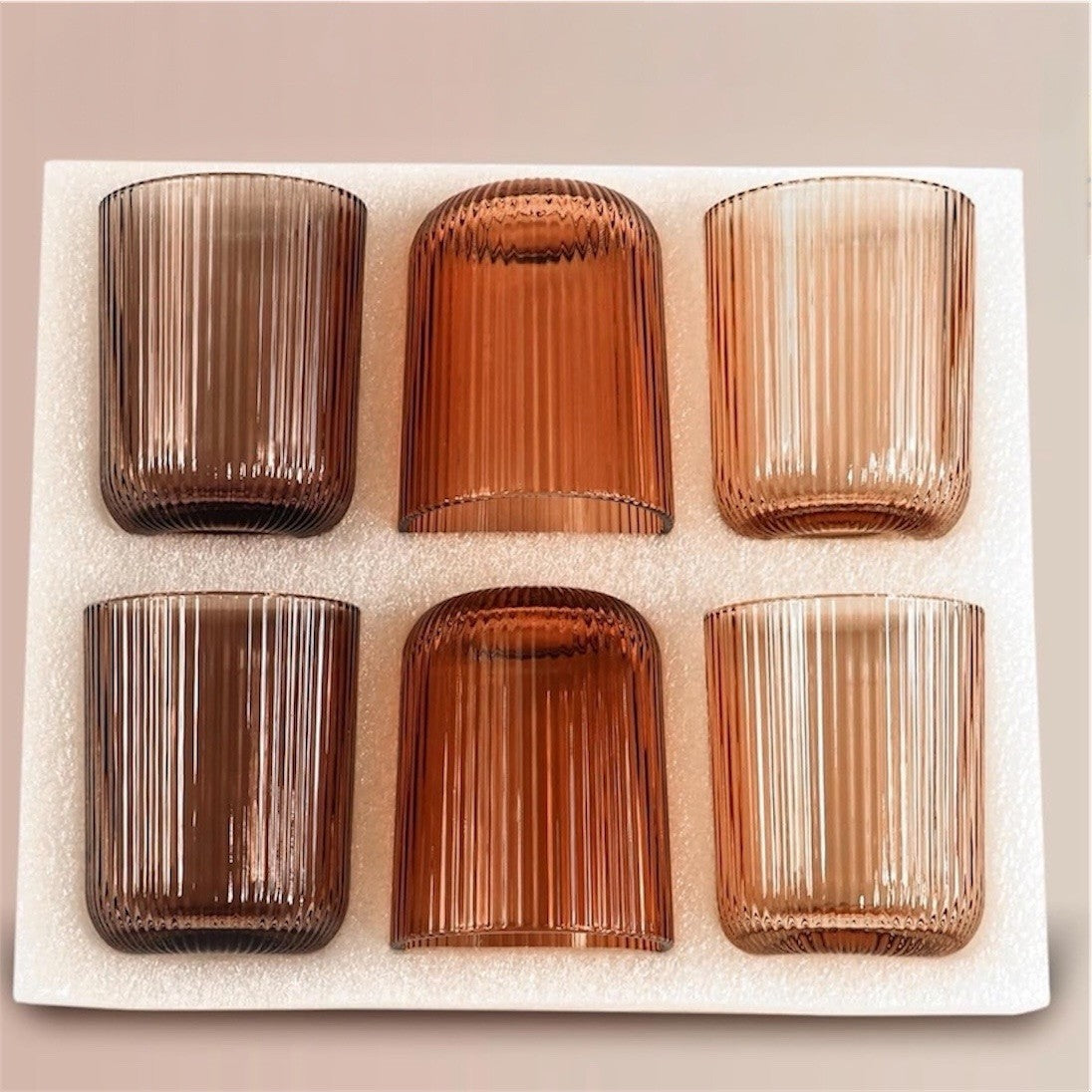 NEW Anthropologie (Set of 6) Colorful Stemless Wine Water Glasses Drinkware Cups