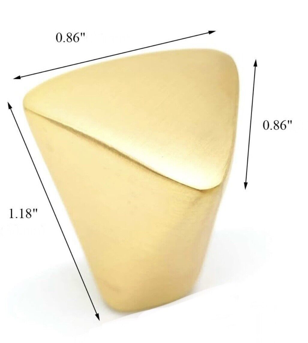 NEW West Elm (Set 6) Gold Abstract Triangle Cabinet Knobs Drawer Pulls Hardware