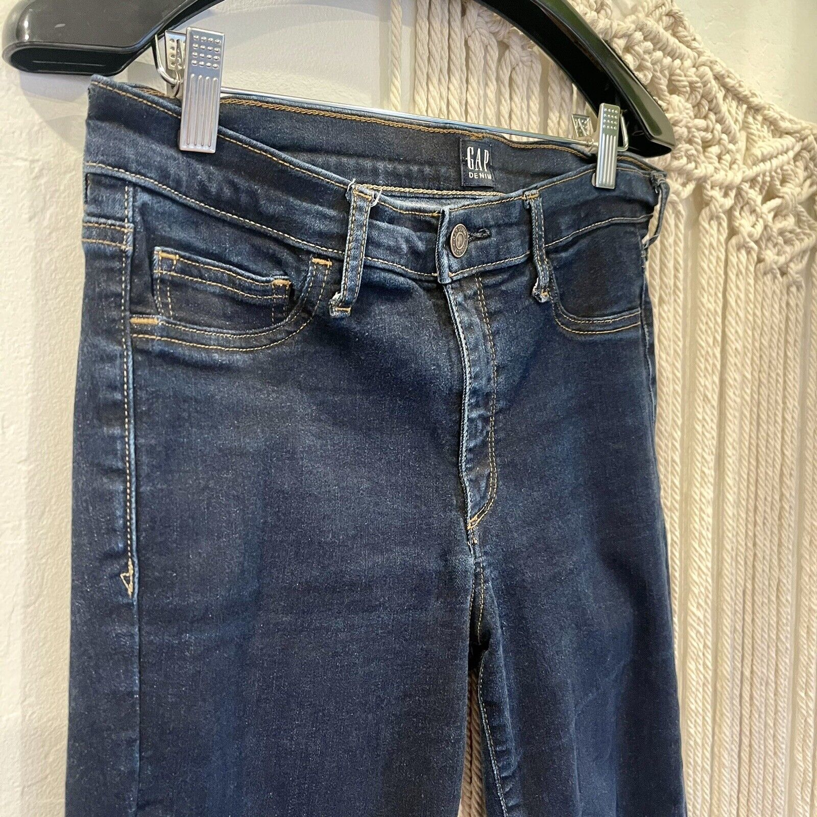 New Gap Mid Rise Favorite Crop Jeggings Stretch Denim Blue Jeans - Size 30 Reg.