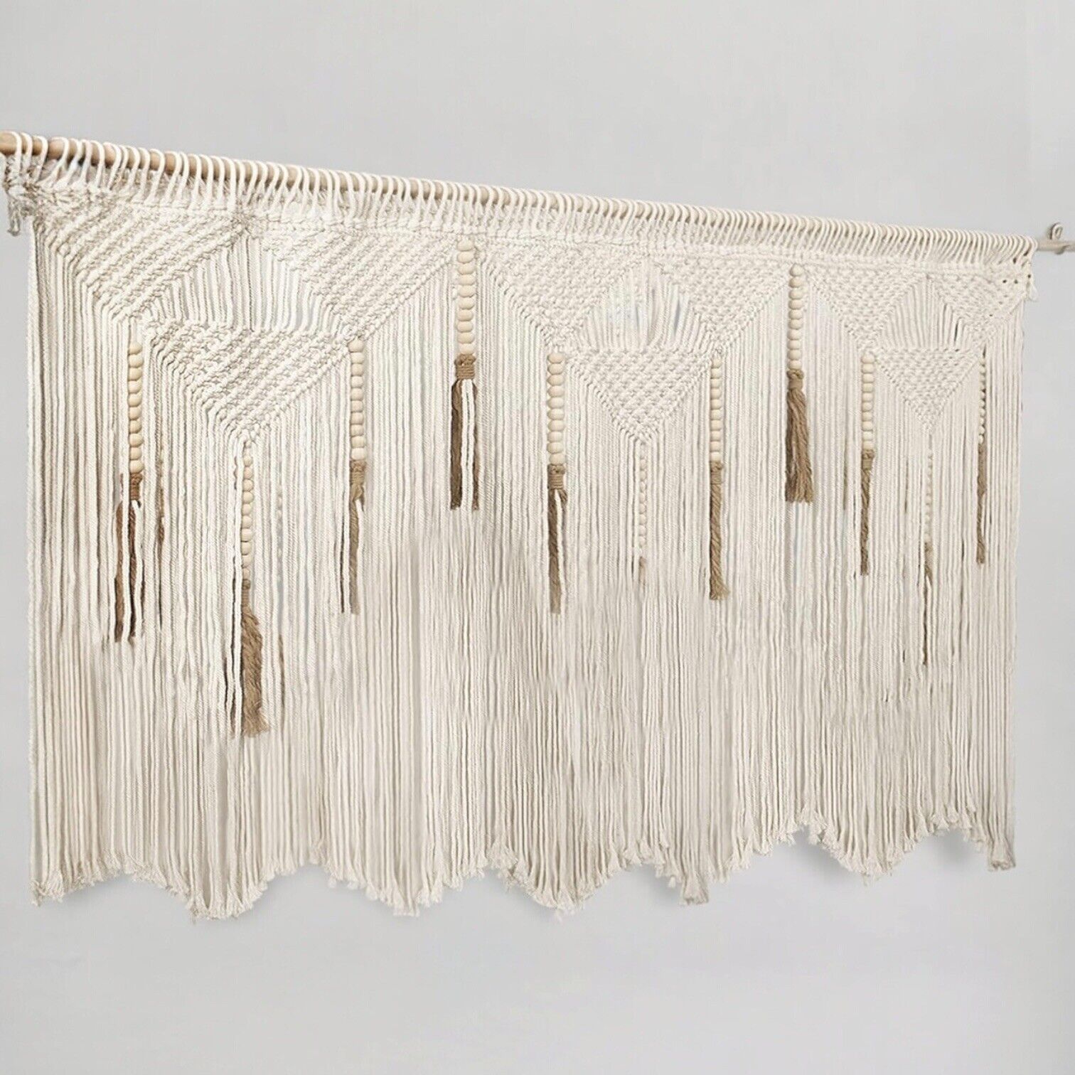 NEW Anthropologie XL Boho Tapestry Macrame Woven Dyed Yarn Wall Hanging 40 x 70