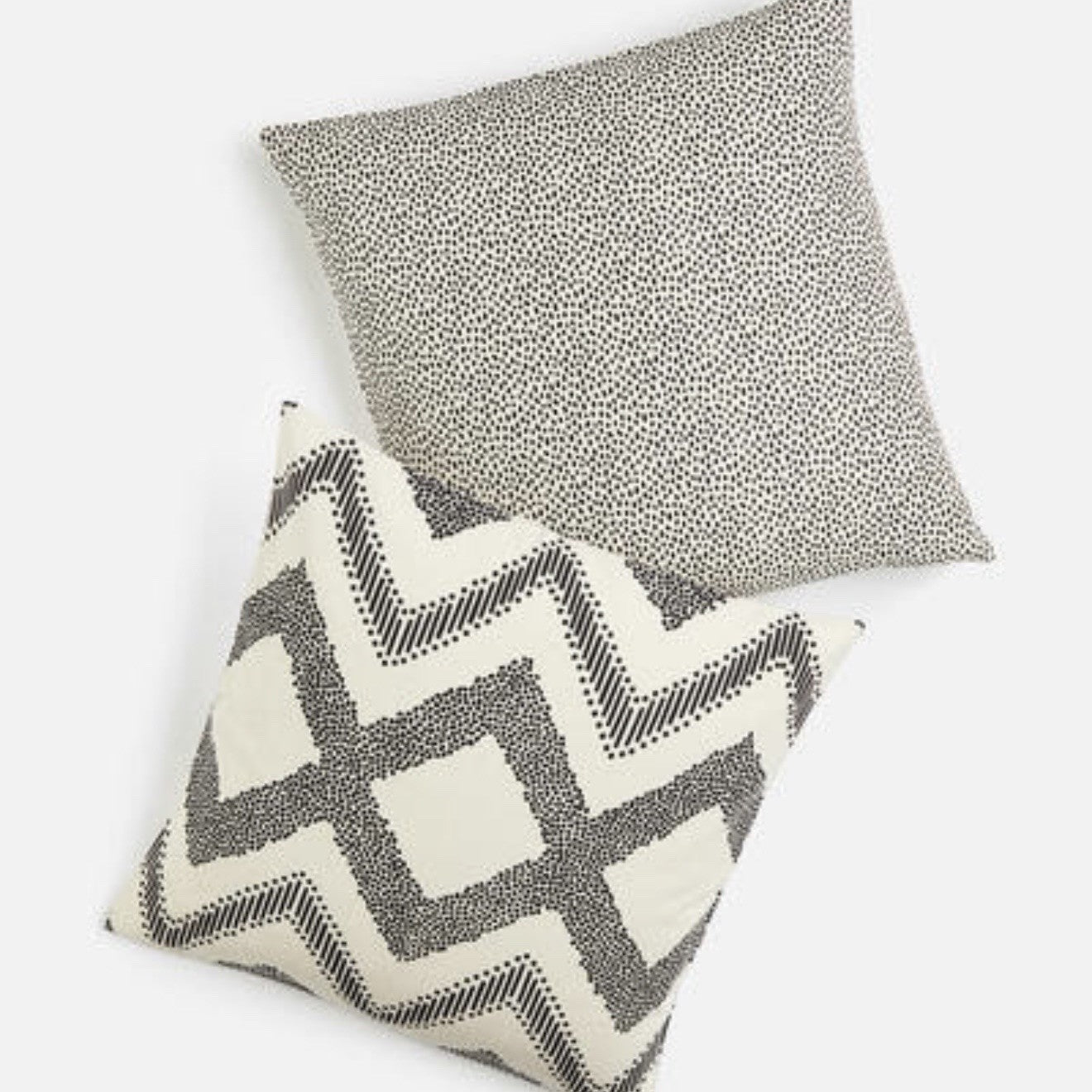 NEW West Elm (Set of 4) Black & White Boho Throw Pillow Cover Case Shams 20 x 20