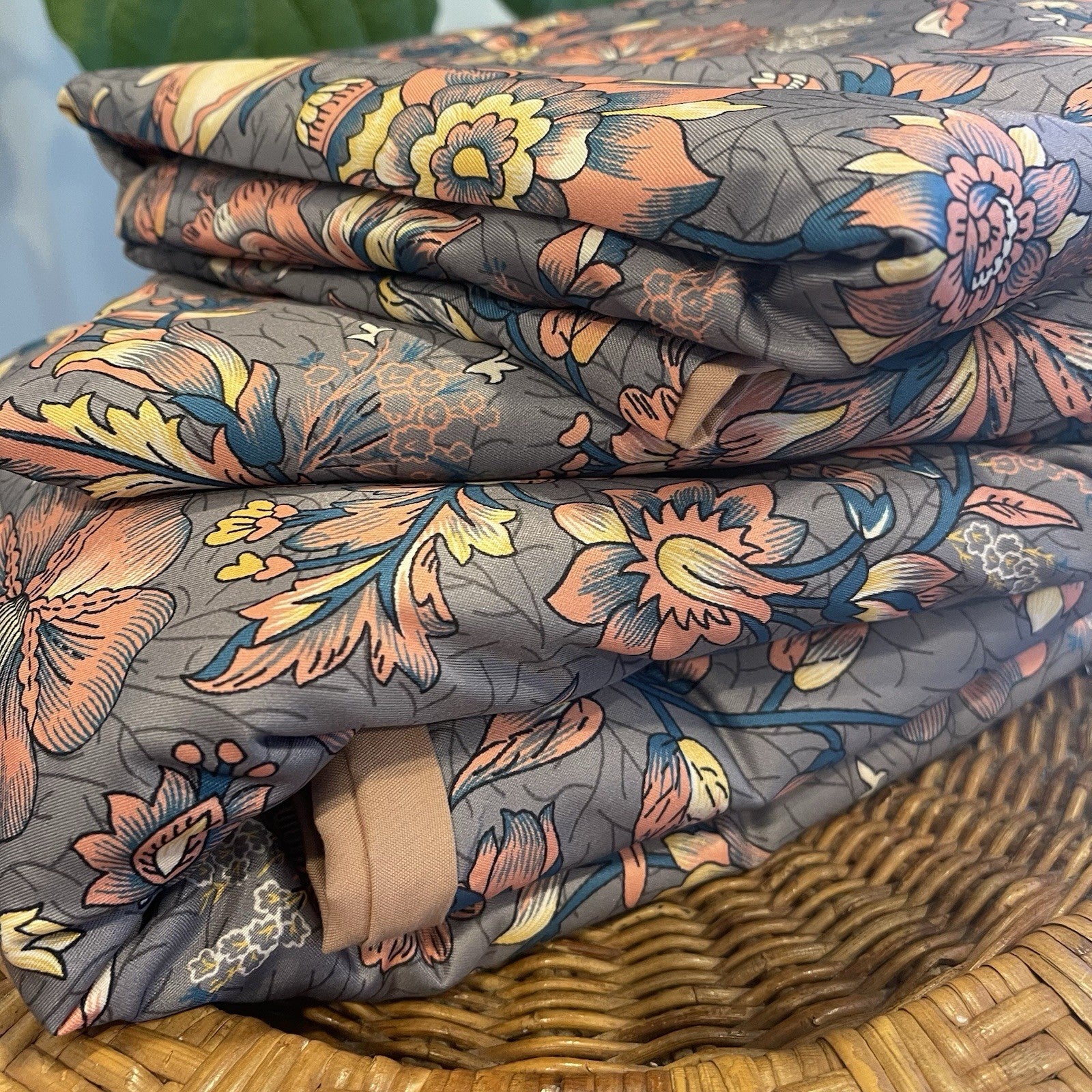 NEW Anthropologie Purple Floral Boho King Bedding Duvet Floral Sham Set