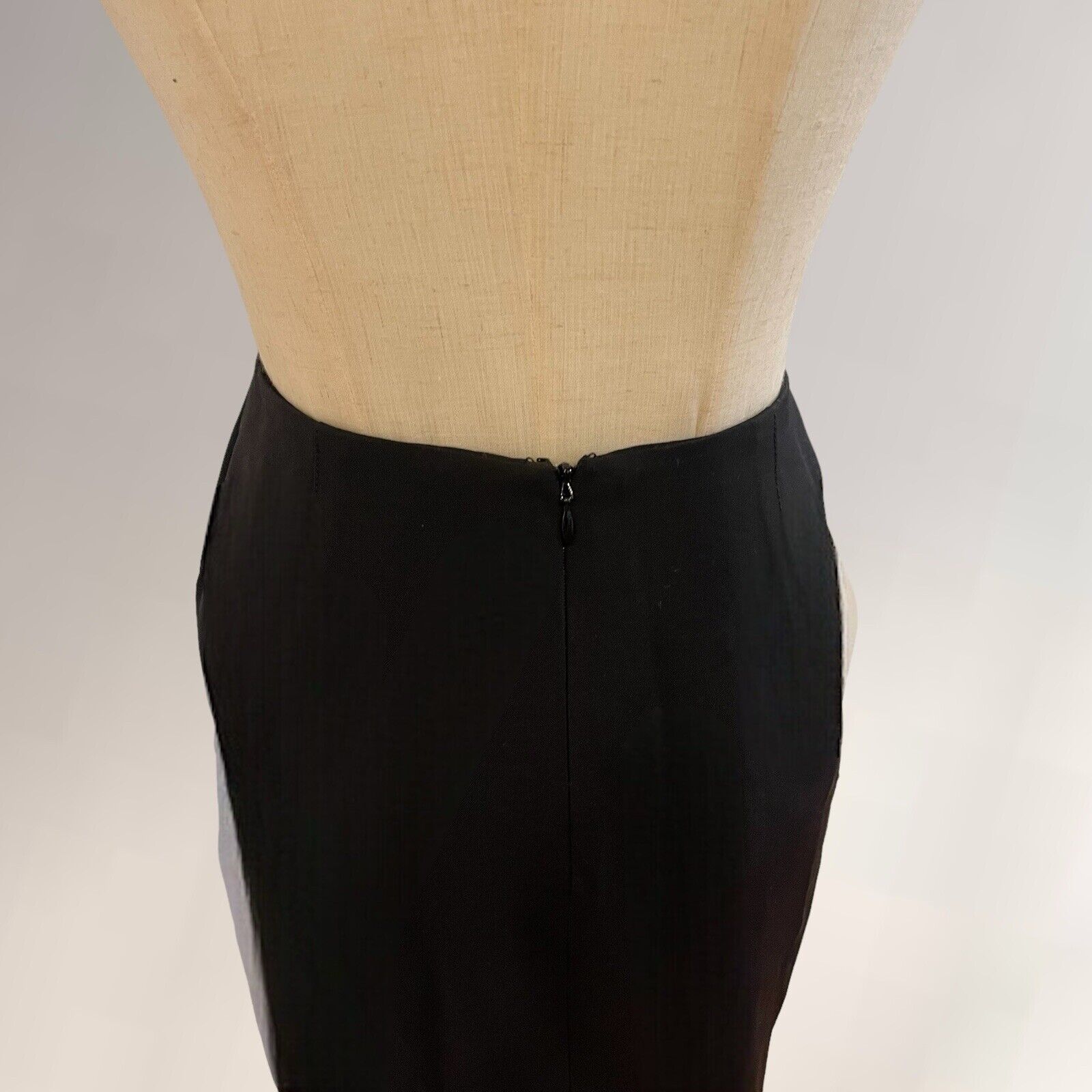 Vintage 90s Jean Paul Gaultier Black Pencil Skirt Side Buckle Belt - Size Medium