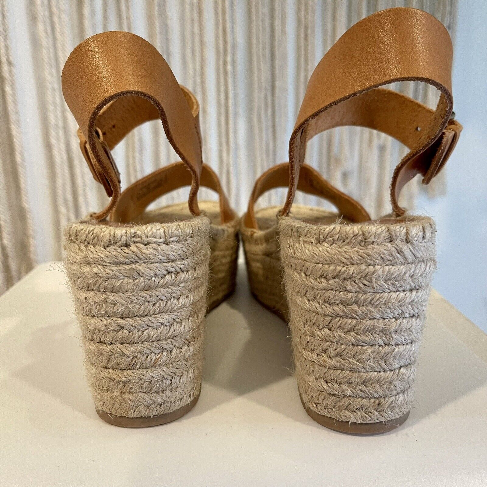 $170 Worn Once SOLUDOS Nude Platform Espadrille Sandals Shoes | Size 39 / 8.5