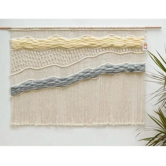 NEW Anthropologie Large Boho Tapestry Macrame Colorful Woven Wall Hanging 52x40