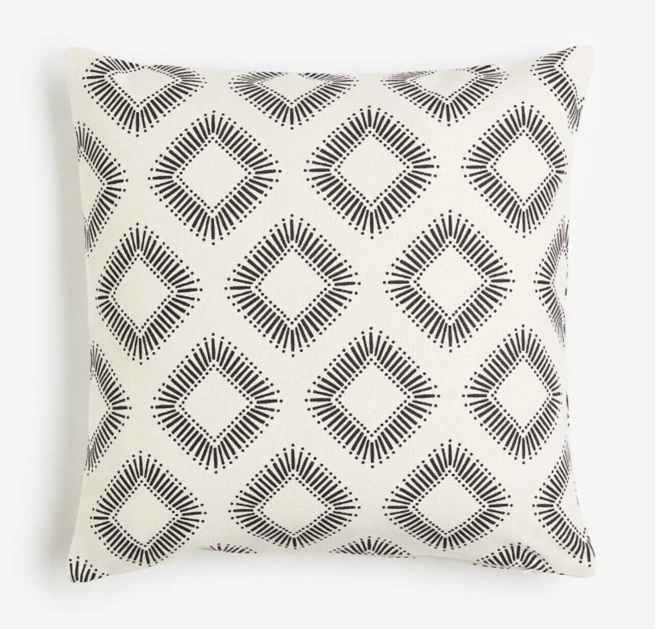 New West Elm Black & White Boho Geometric Throw Pillow Cover Case 20" x 20"