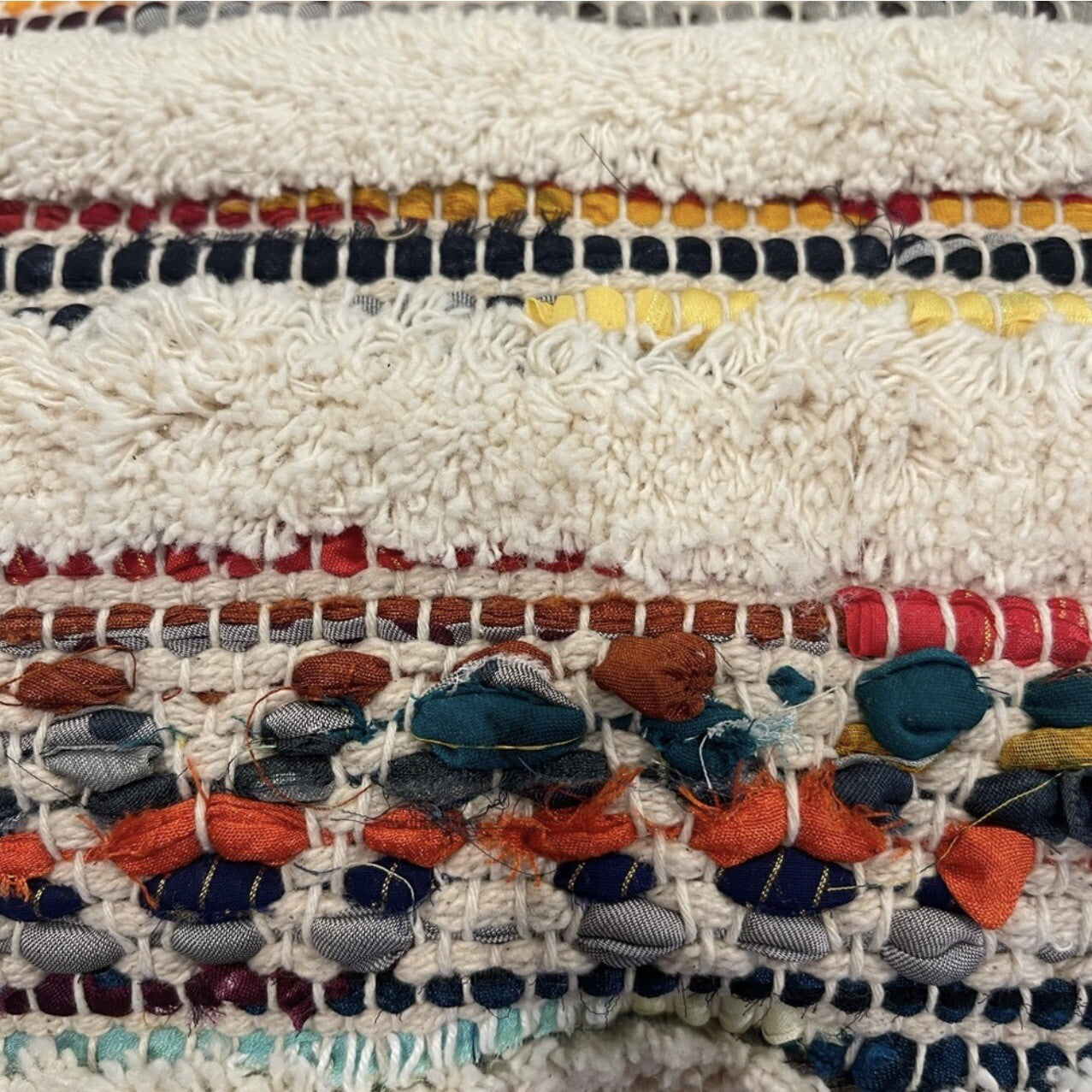 NEW XL Pillow & Long Insert Boho Throw Lumbar Colorful Woven Tassel 14" x 36"