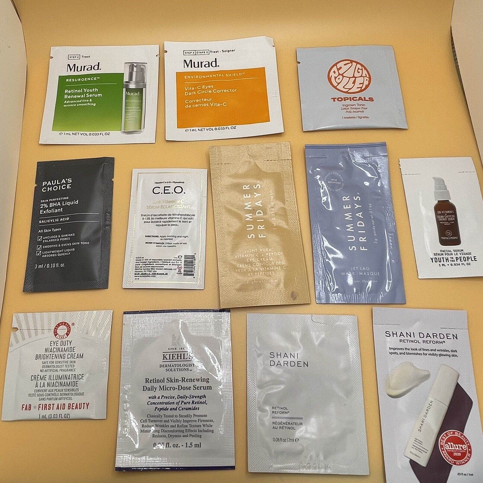 NEW 60 Piece Luxury Skincare Samples Serums Eye Creams Vitamin C Masks & More