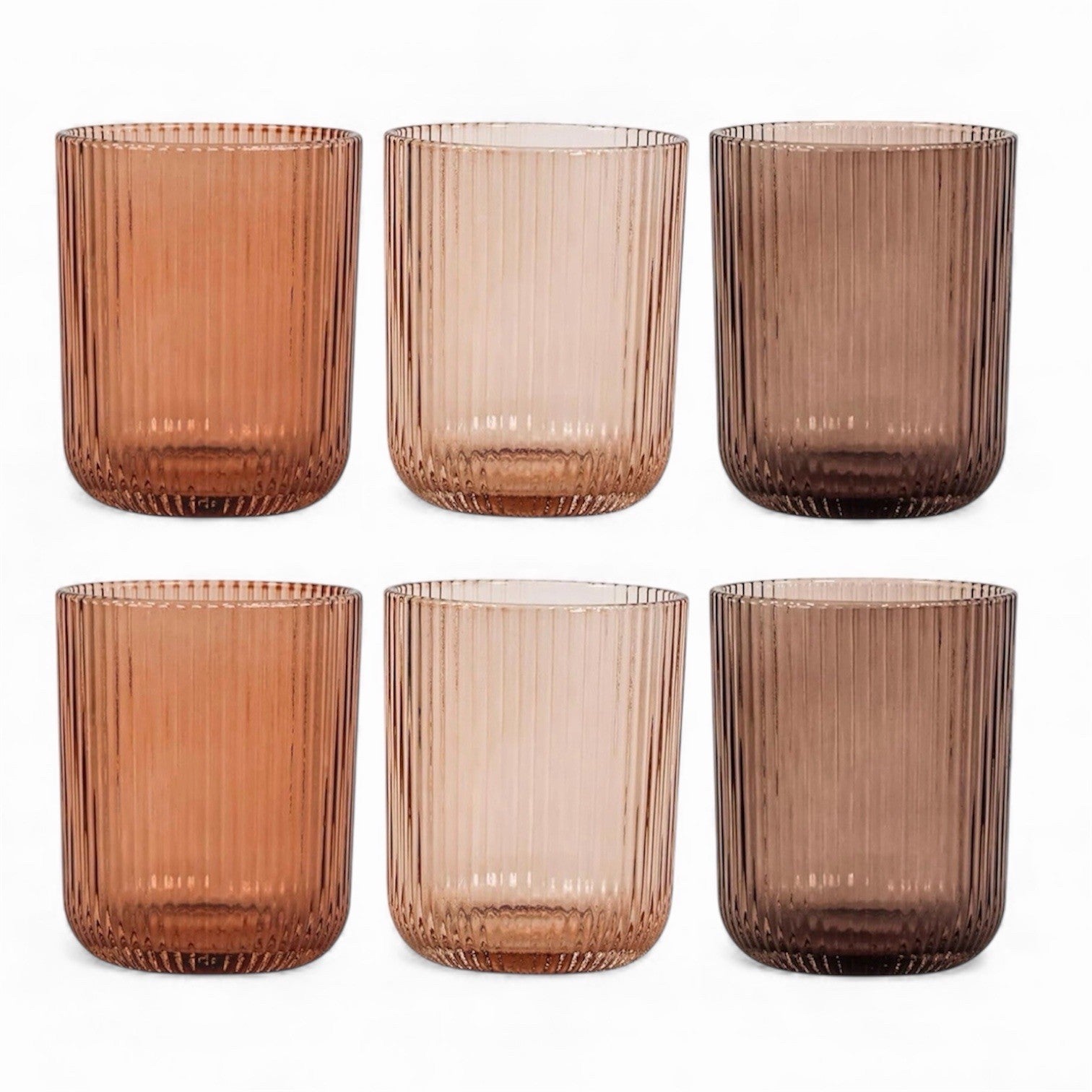 NEW Anthropologie (Set of 6) Colorful Stemless Wine Water Glasses Drinkware Cups