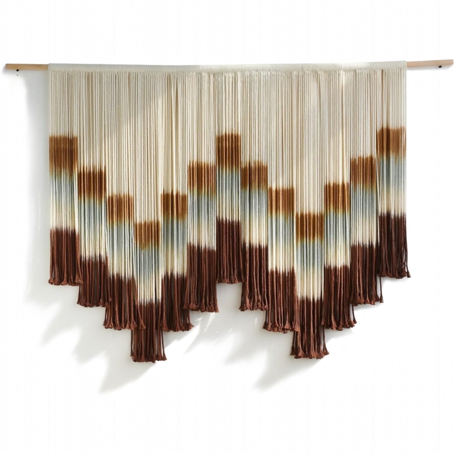NEW Anthropologie  XL Boho Tapestry Macrame Woven Dyed Yarn Wall Hanging - 60"