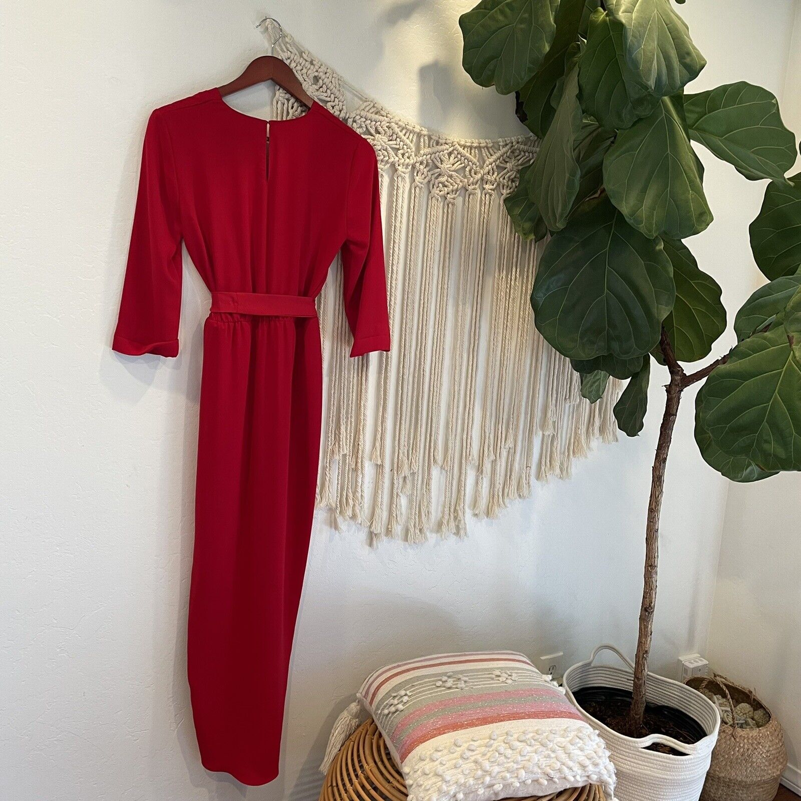 Amanda Uprichard Red Wrap Dress Gown | Size Small / 2 - 4 (Retail $340)