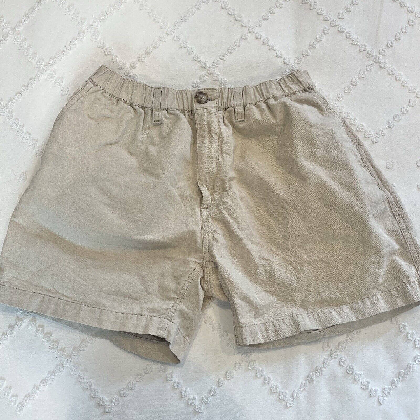 Chubbies Chino 5.5” Shorts Men’s Large Khakimeister Elastic Waistband Reg. Fit