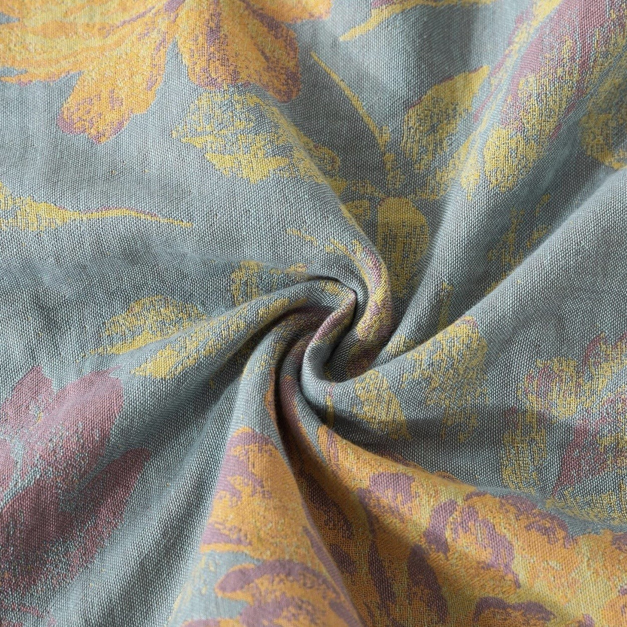 NEW Anthropologie Green Purple Floral Linen Queen / King Bedding Duvet Sham Set