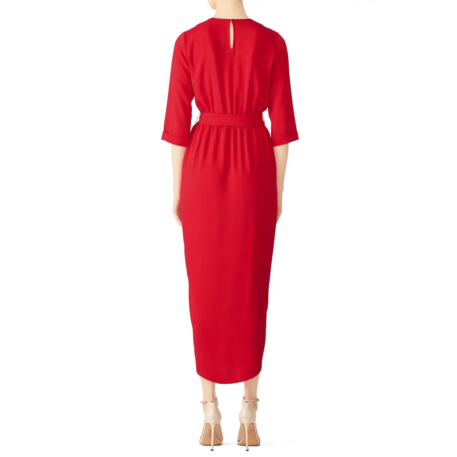 Amanda Uprichard Red Wrap Dress Gown | Size Small / 2 - 4 (Retail $340)