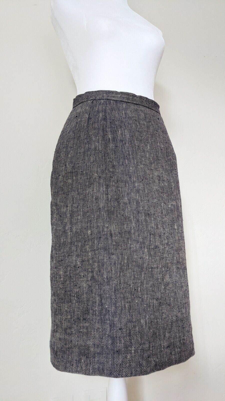 Oscar de la Renta Tweed Pencil Skirt | Vintage Designer Size 10 to 14 / Large