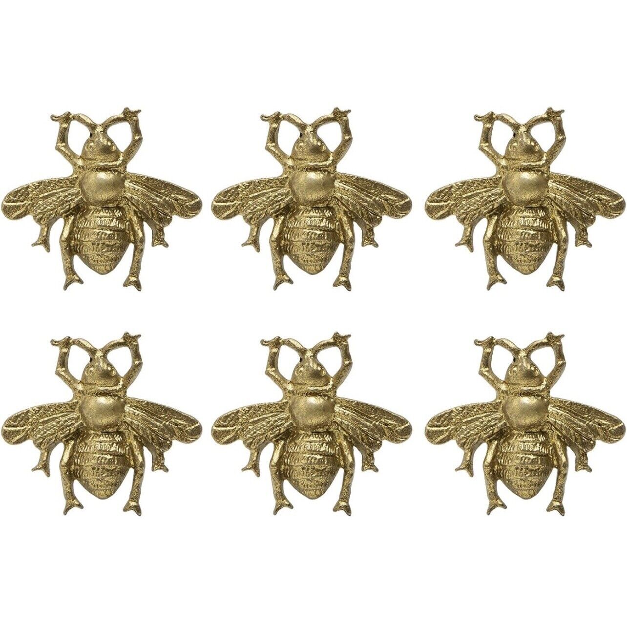 NEW Anthropologie (Set of 6) Gold Bee Boho Cabinet Knobs Drawer Pulls Hardware