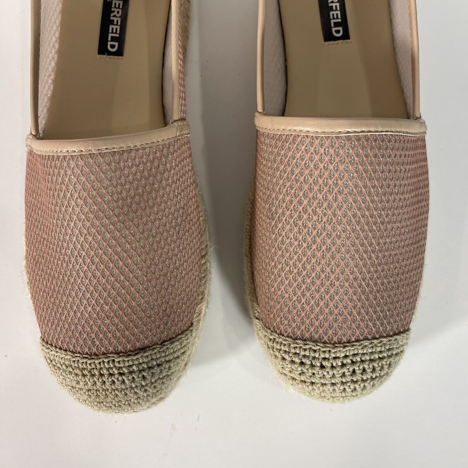 Karl Lagerfeld Adila Espadrille Slip-on Sandal Shoes | Nude Size 39 / 8.5