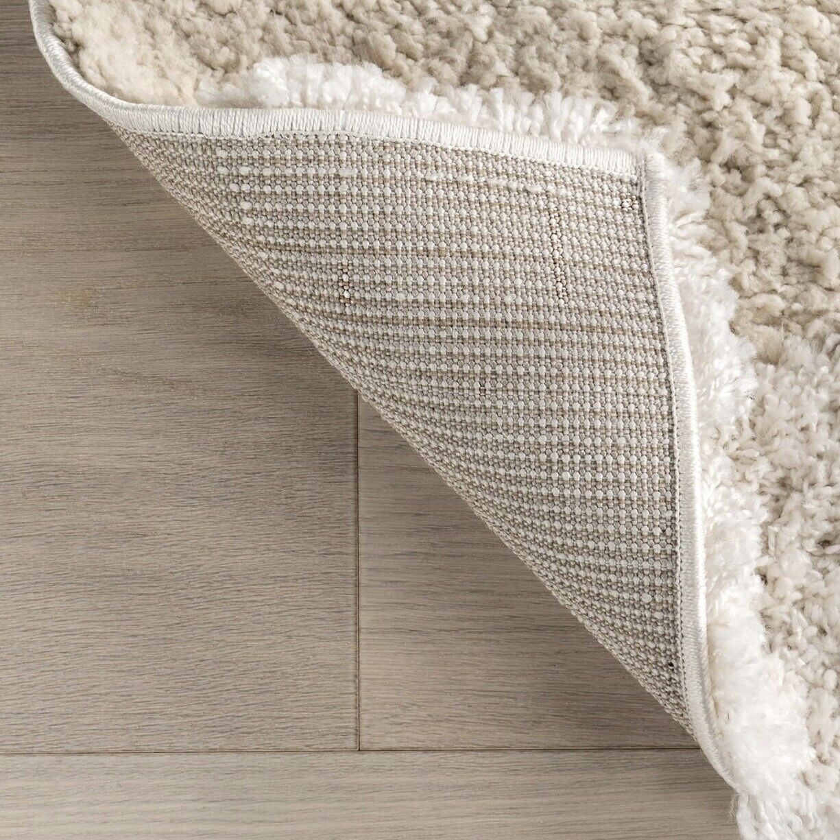 NEW West Elm White Cream Boho Tassel Geometric Shag Area Rug Carpet - 5' x 8'