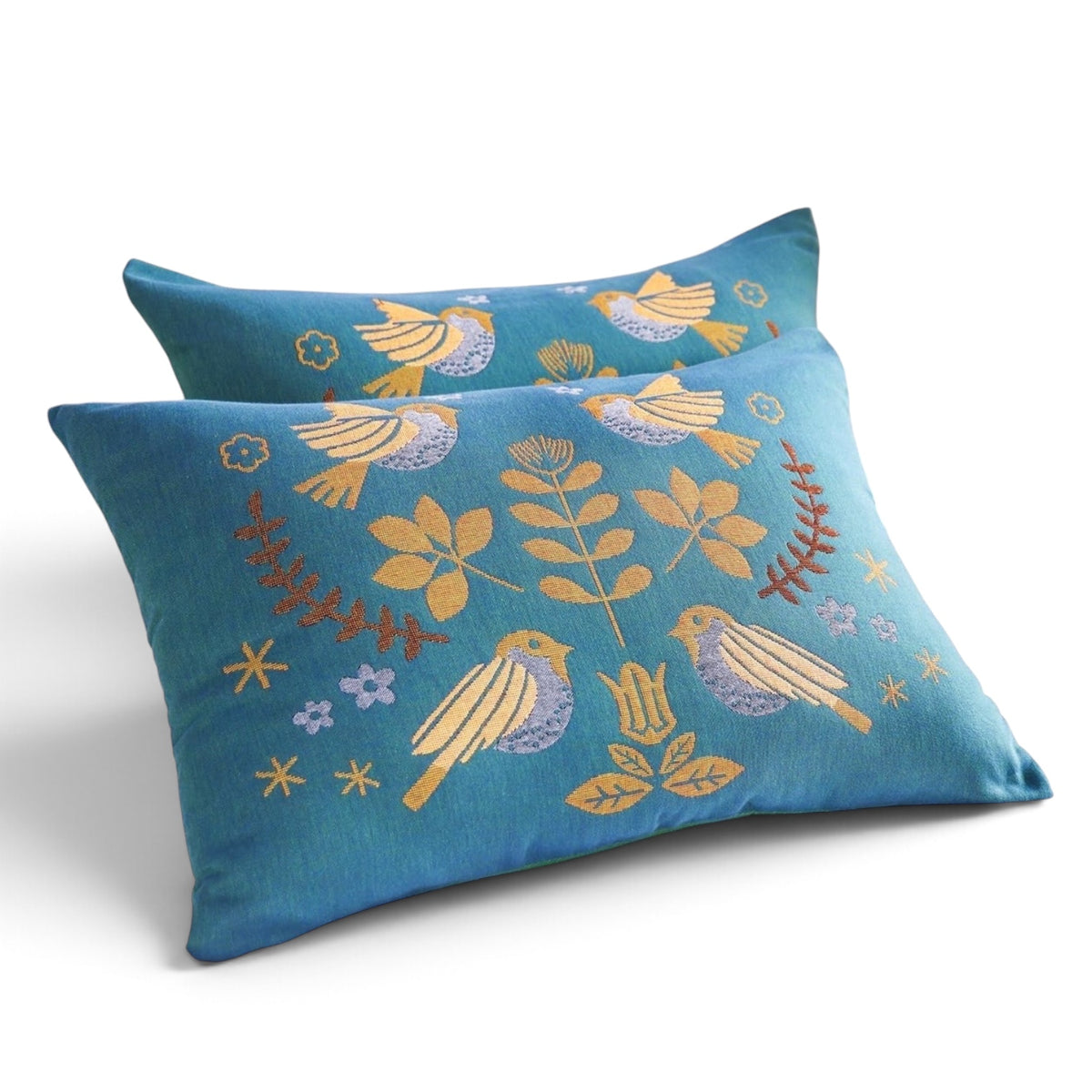 Custom Listing | Anthro Queen Peacock Bedspread & Teal Bird Shams