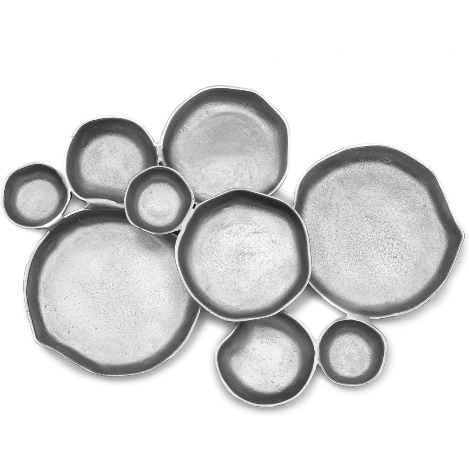 Cluster Decorative Bowls, Bright Silver Brass - Decoration