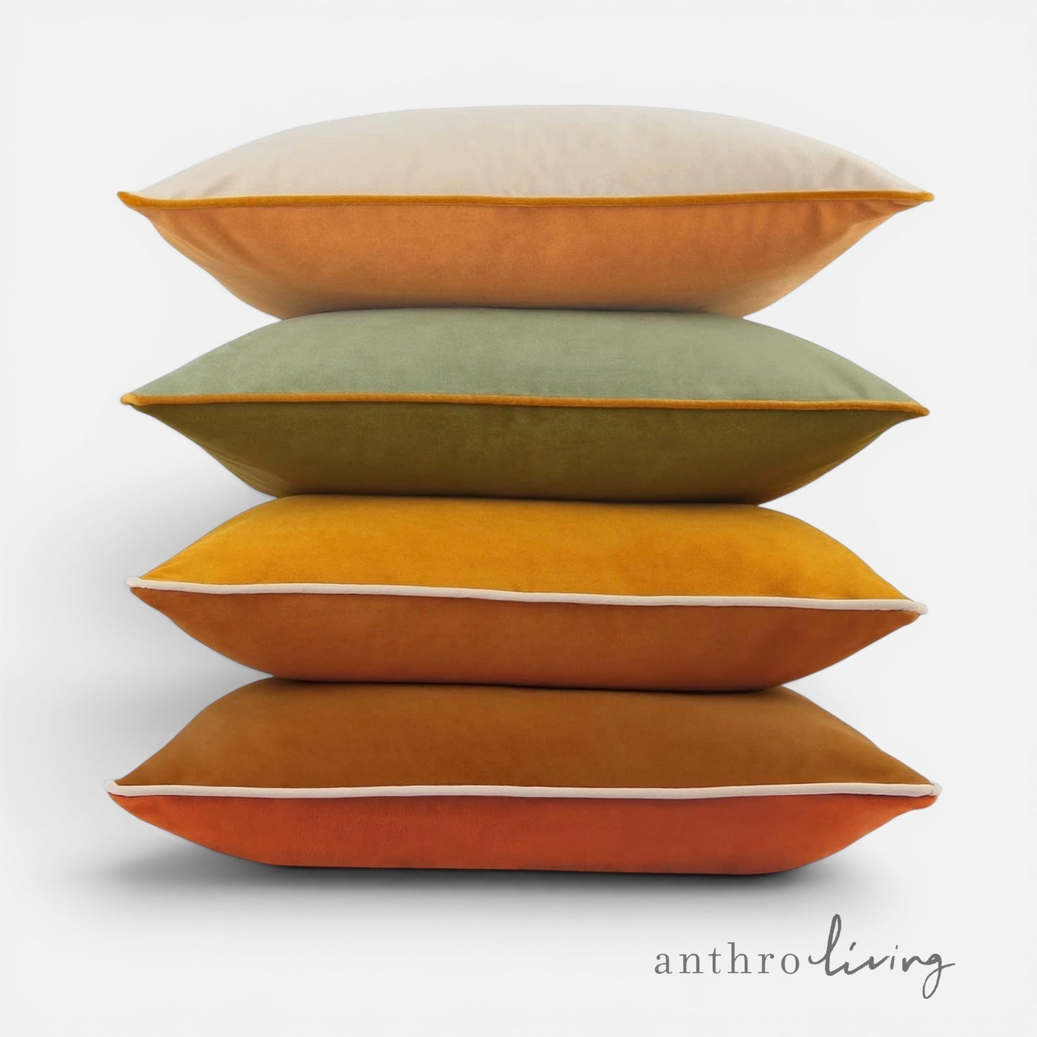 New Anthropologie (Set 4) Boho Velvet Throw Pillow Covers Cases Shams | 20 x 20