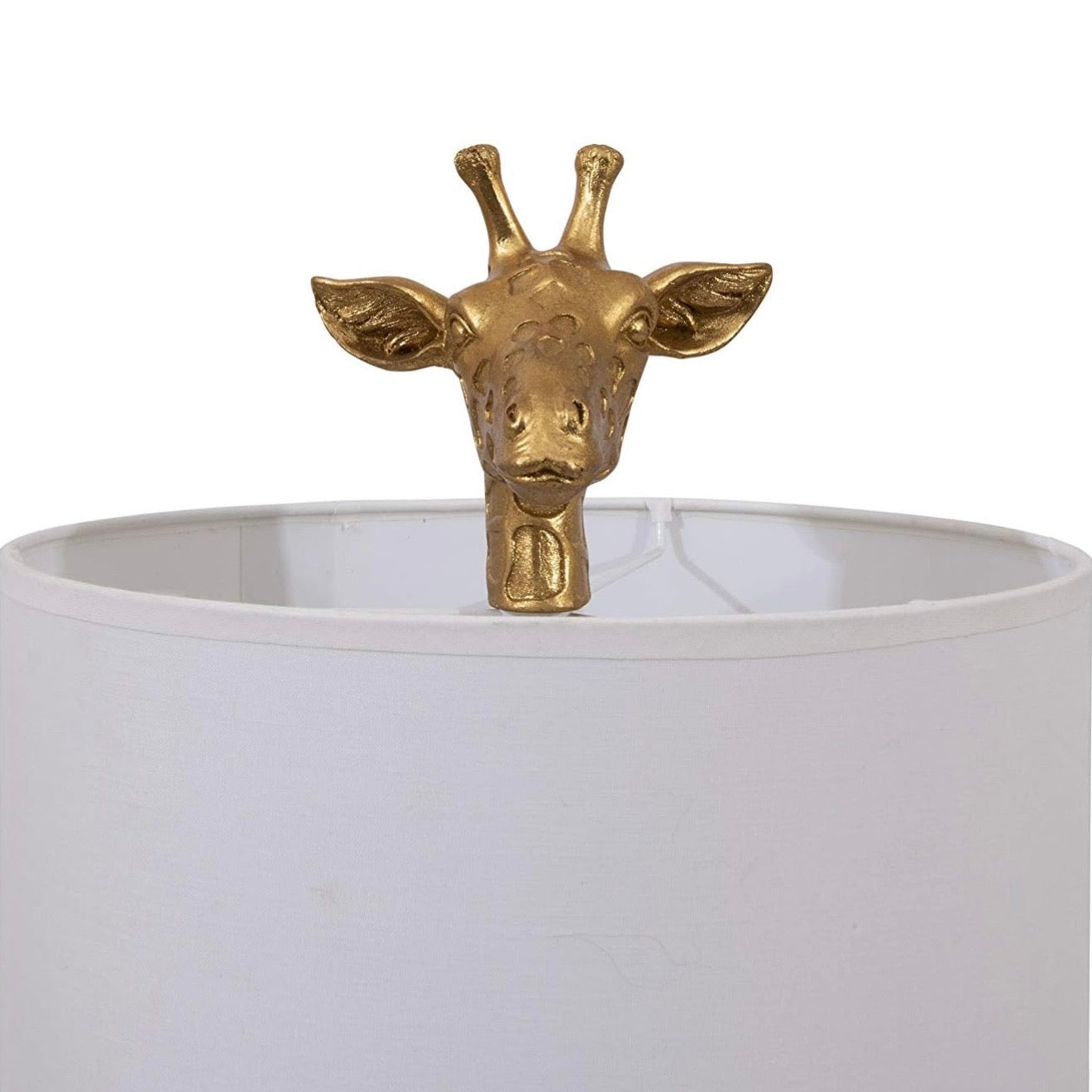 NEW Anthropologie Large Gold Boho Giraffe Table Lamp Lighting Art Deco Set - 26"