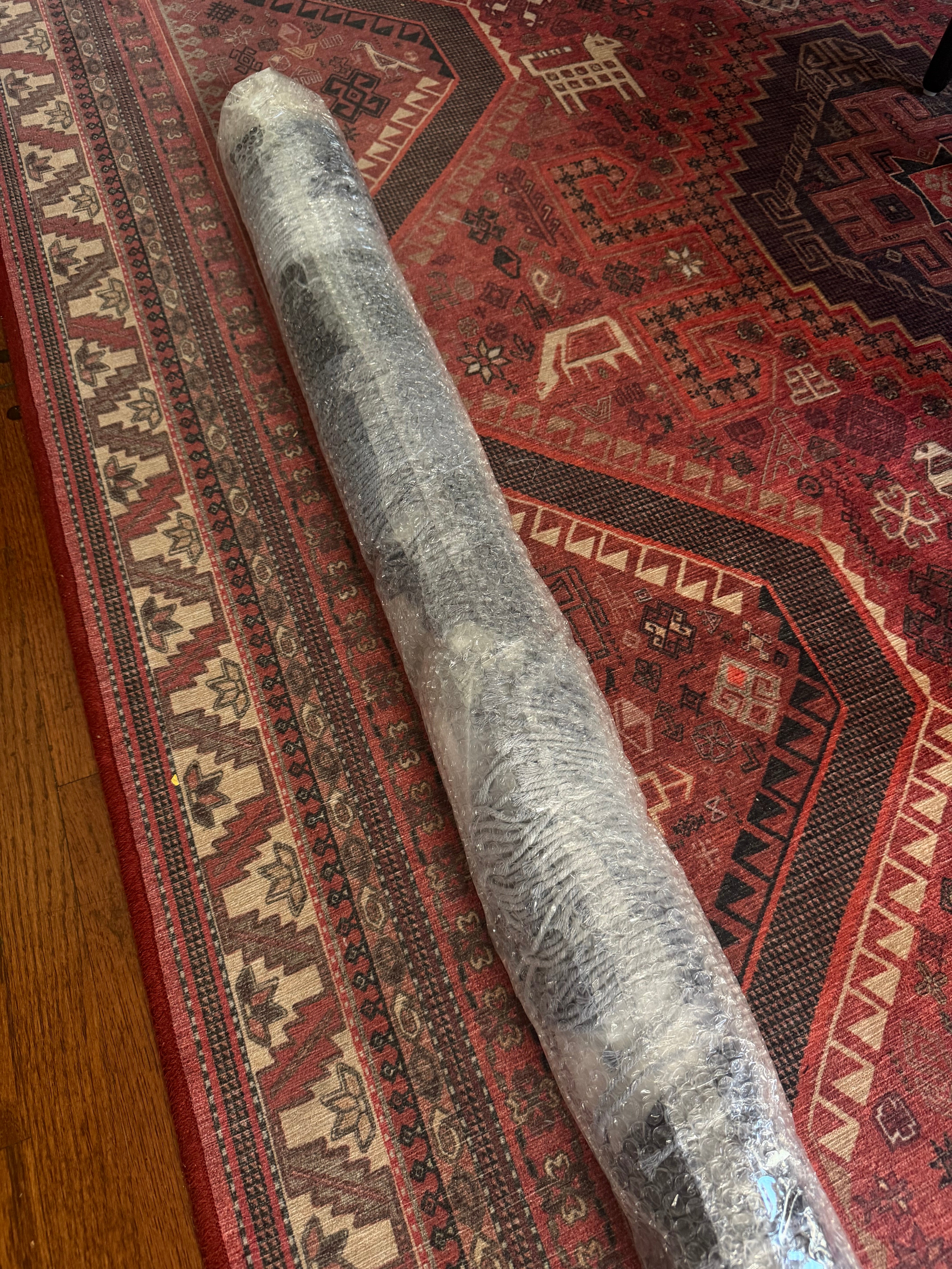 NEW Anthropologie XL Blue Dip Dyed Boho Tapestry Macrame Wall Hanging Art 57x40