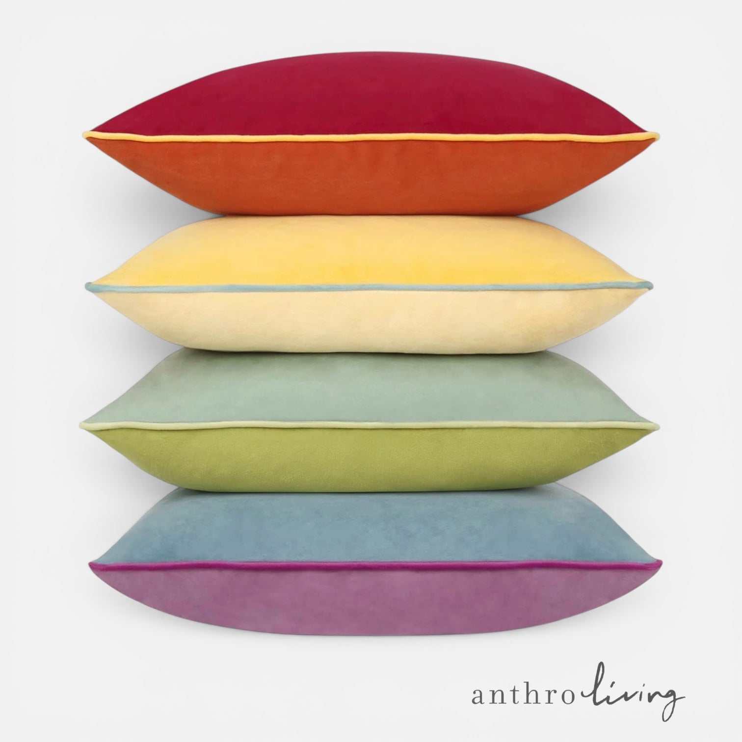 New Anthropologie (Set 4) Boho Velvet Throw Pillow Covers Cases Shams | 20 x 20