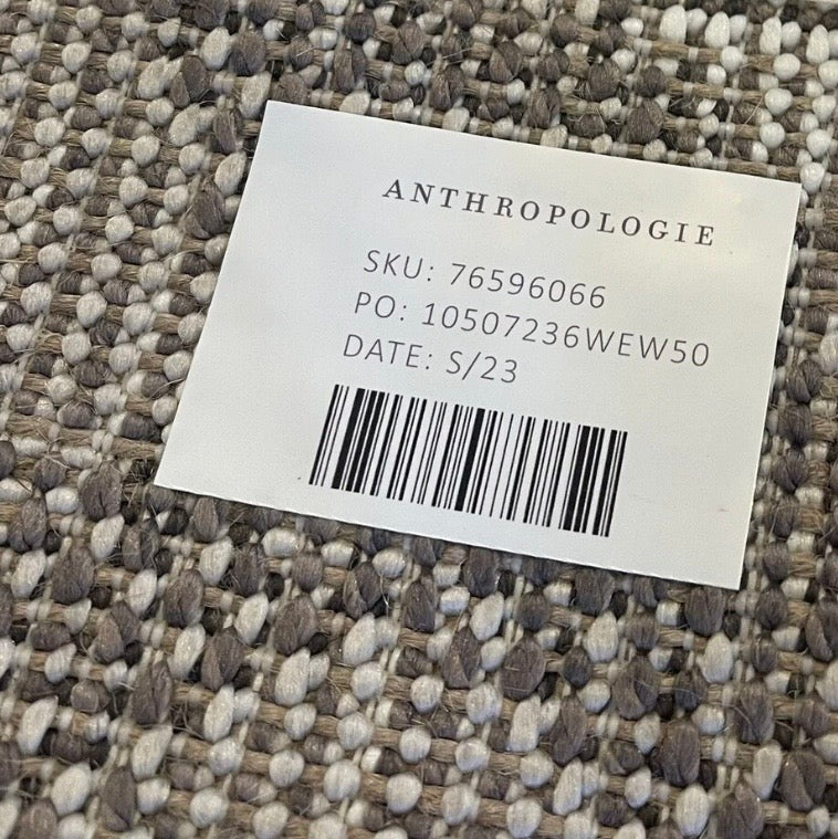 NEW Anthropologie Green Orange Floral Vintage Washable Area Rug Carpet - 5' x 7'