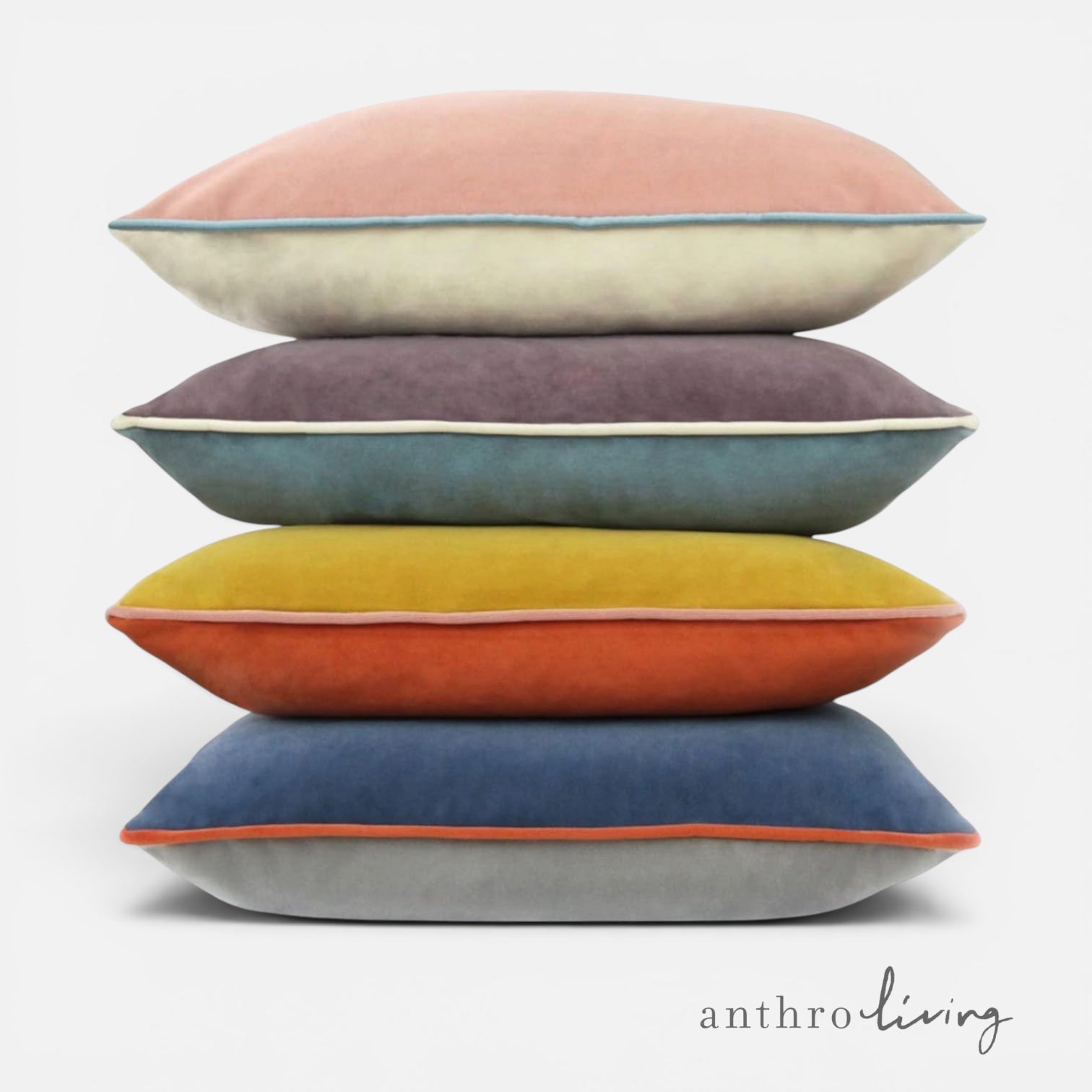 New Anthropologie (Set 4) Boho Velvet Throw Pillow Covers Cases Shams | 20 x 20