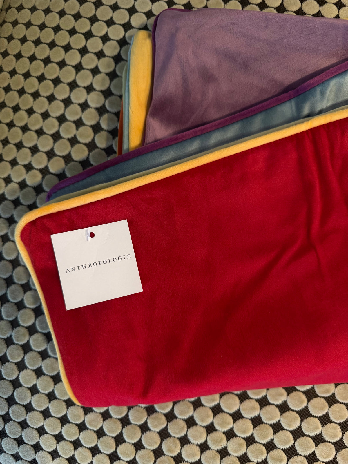 New Anthropologie (Set 4) Boho Velvet Throw Pillow Covers Cases Shams | 20 x 20