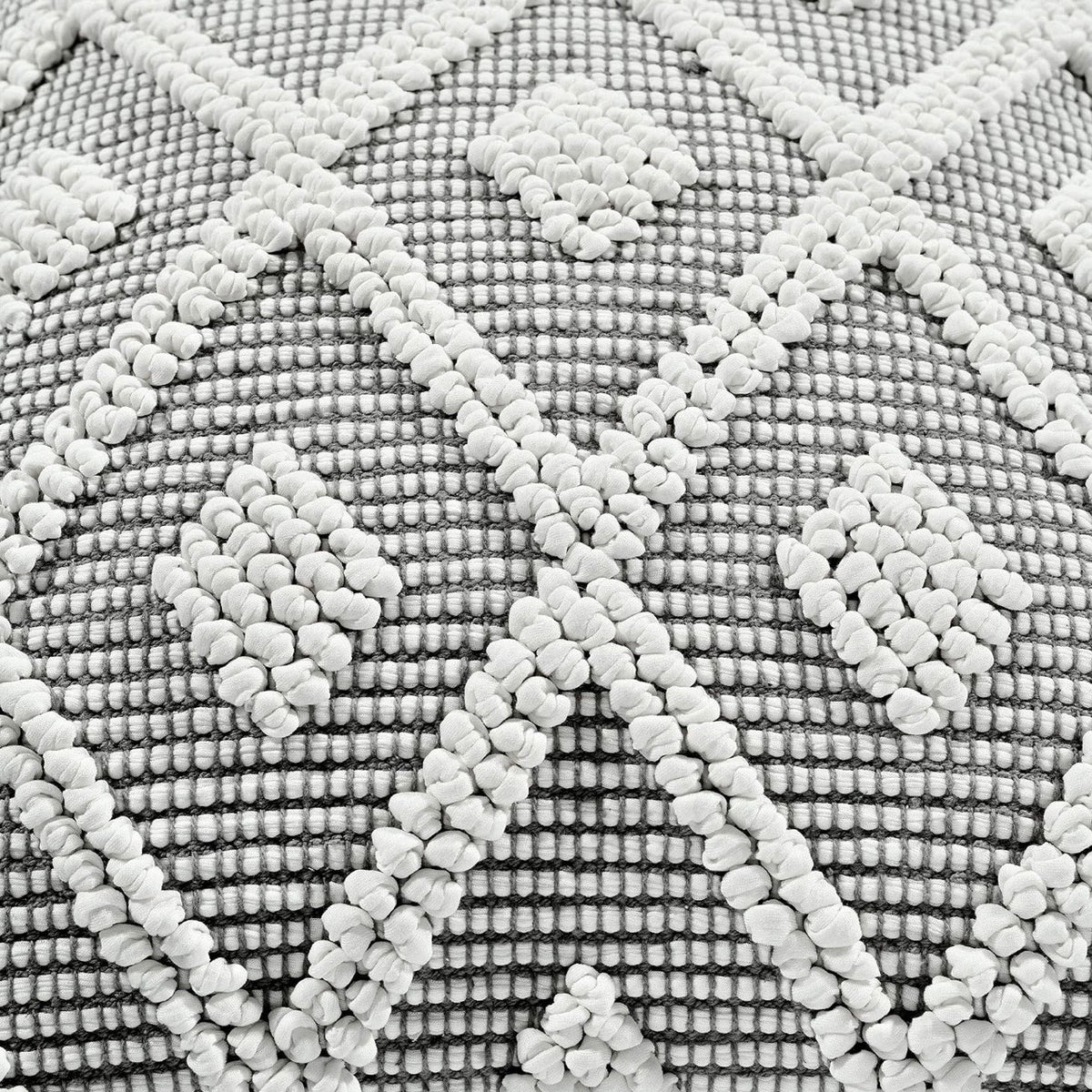 NEW Anthropologie Boho Pom Pom Grey Throw Pillow Case Cover Sham - 20" x 20"
