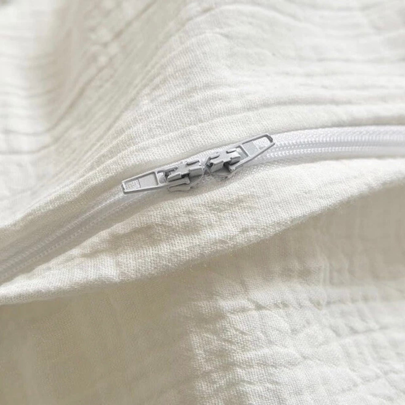 NEW Anthropologie White Boho Muslin Cotton Gauze Luxury Duvet Bedding & Sham Set