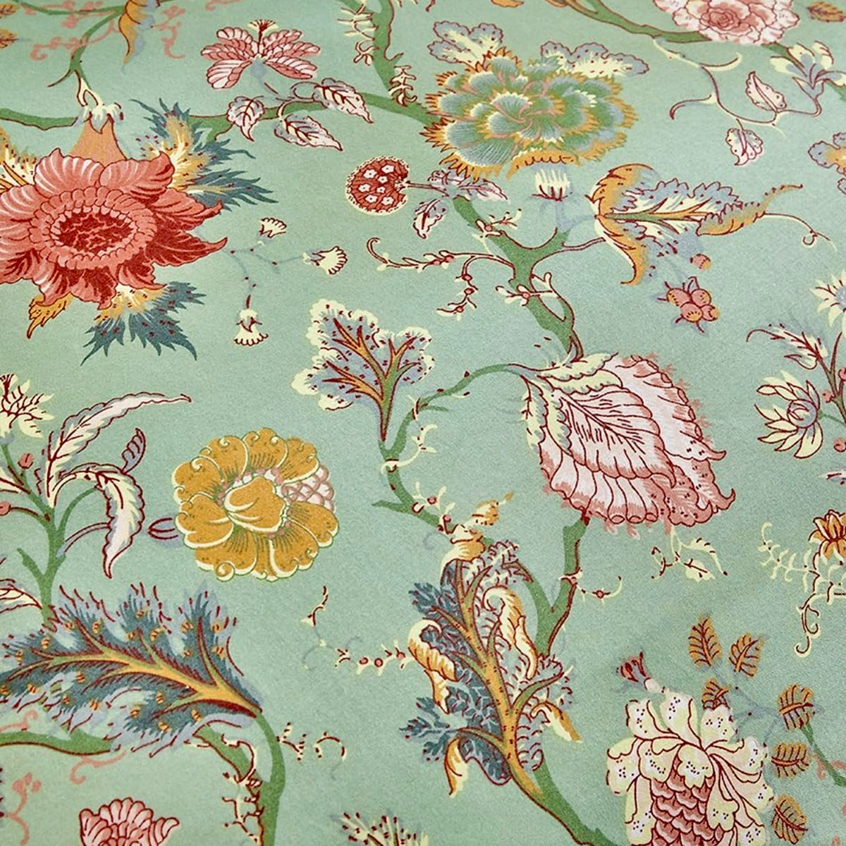 NEW Anthropologie Tiffany Green Floral Retro Antique Comforter Bedding Sham Set