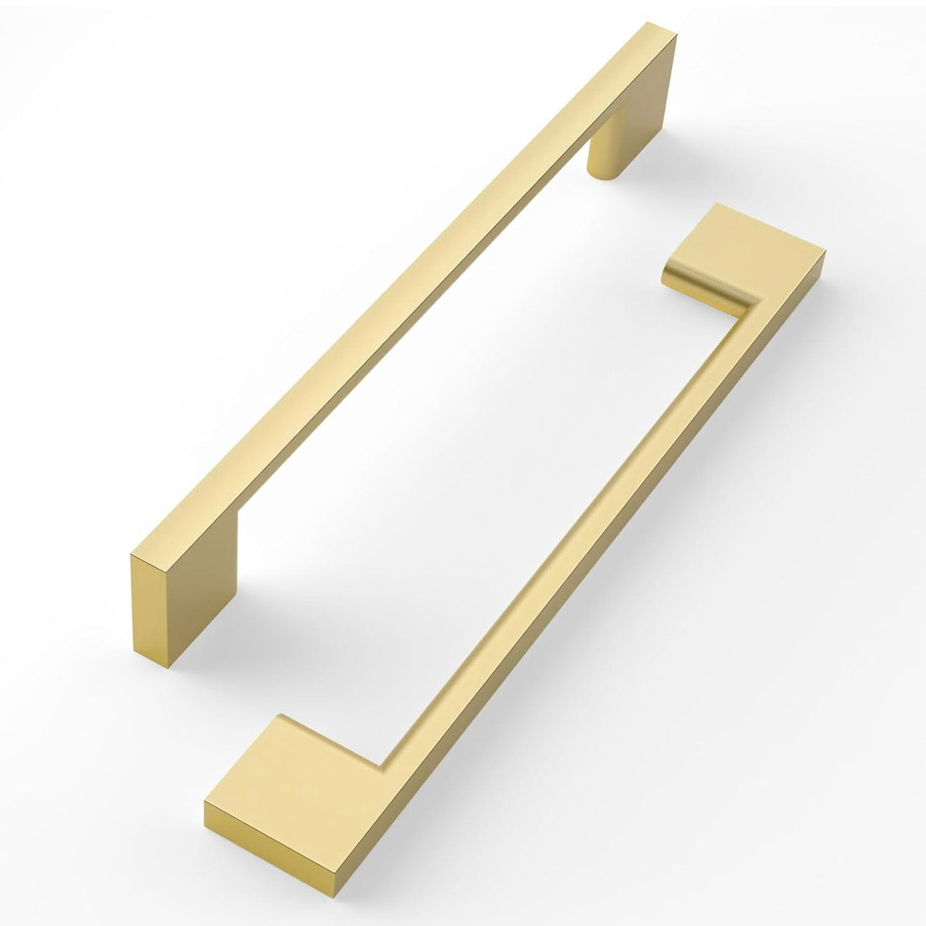 NEW West Elm (Set 6) Gold Thin Profile Cabinet Pulls - 6.3"