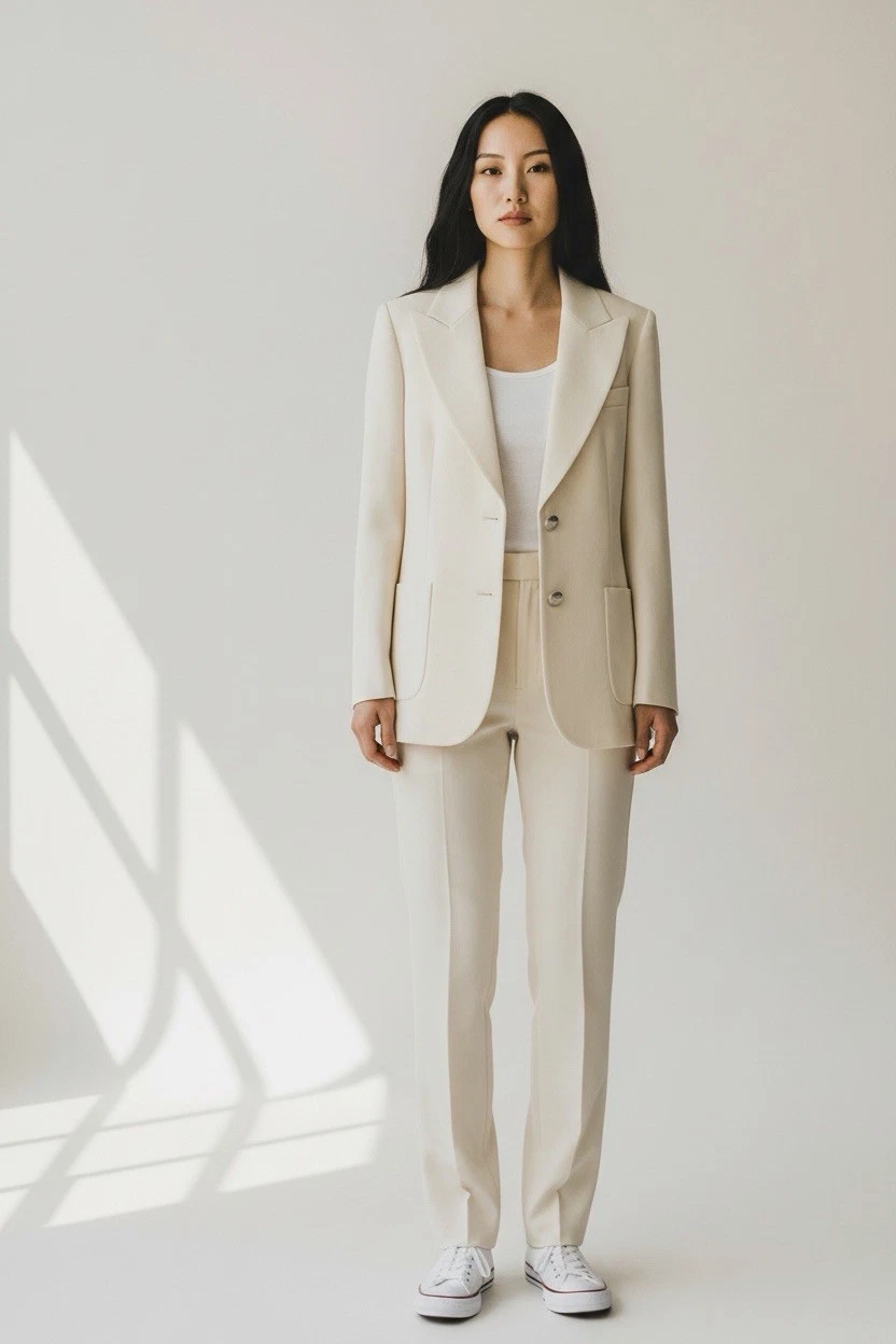 Vintage Max Mara Women's White Cream Blazer Suit Jacket Coat - Size Large / 12