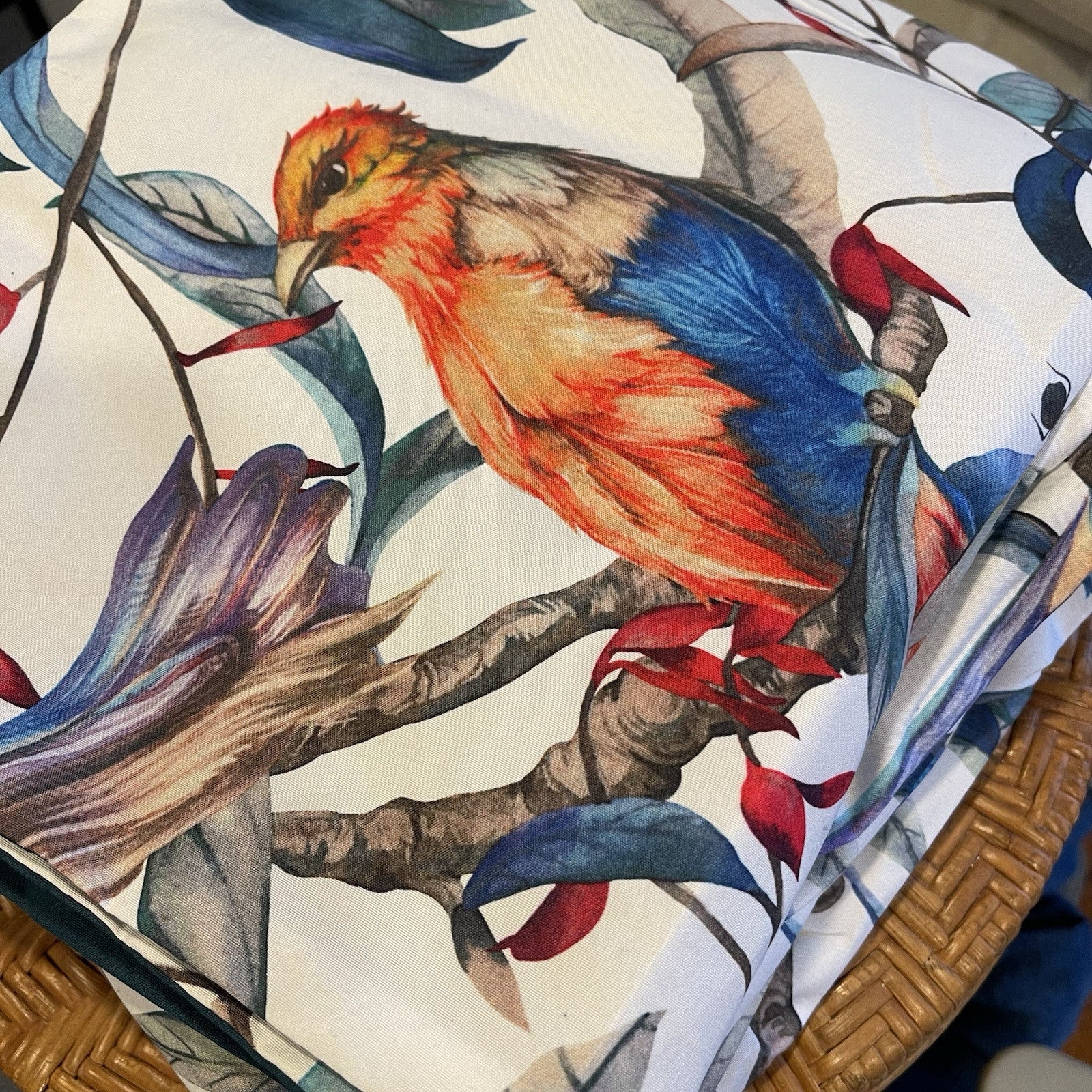 NEW Anthropologie Multicolor Botanical Boho Queen Bedding Duvet Sham Case Set